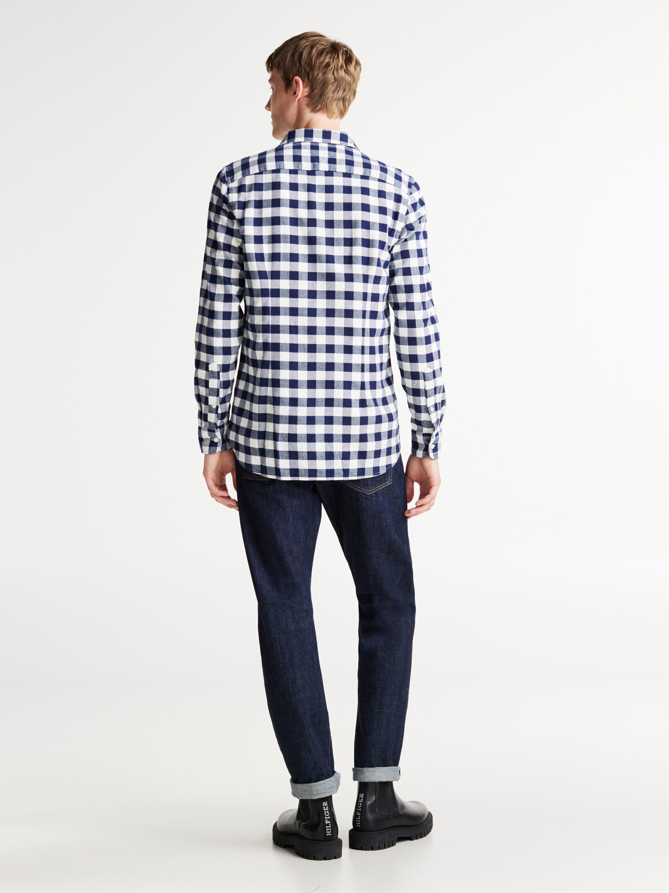 Tommy Hilfiger Langarmhemd BRUSHED GINGHAM Slim Fit SHIRT modisch kariert