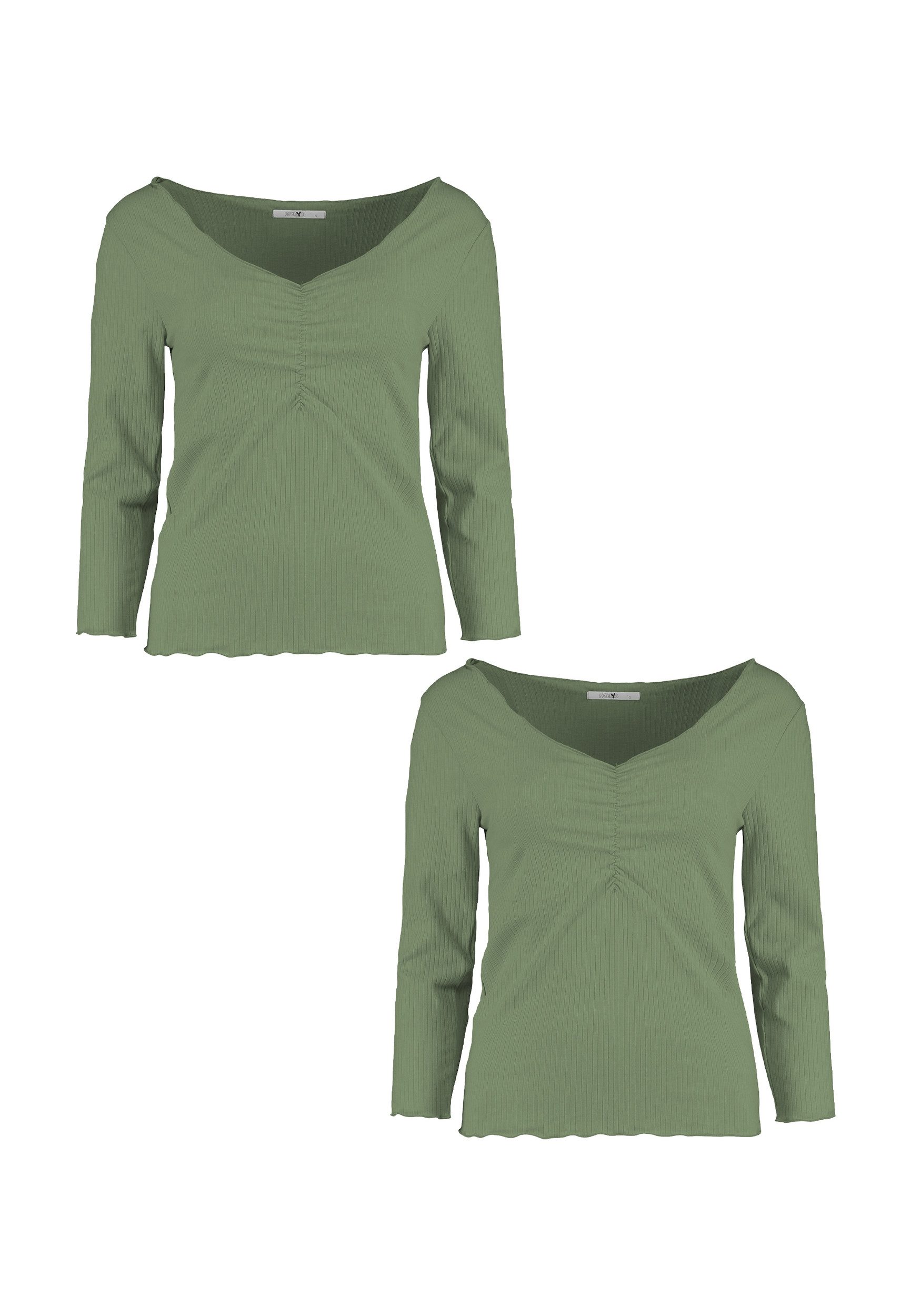 HaILY’S T-Shirt 2er-Set V-Ausschnitt 3/4-Ärmeln Normaler günstig online kaufen