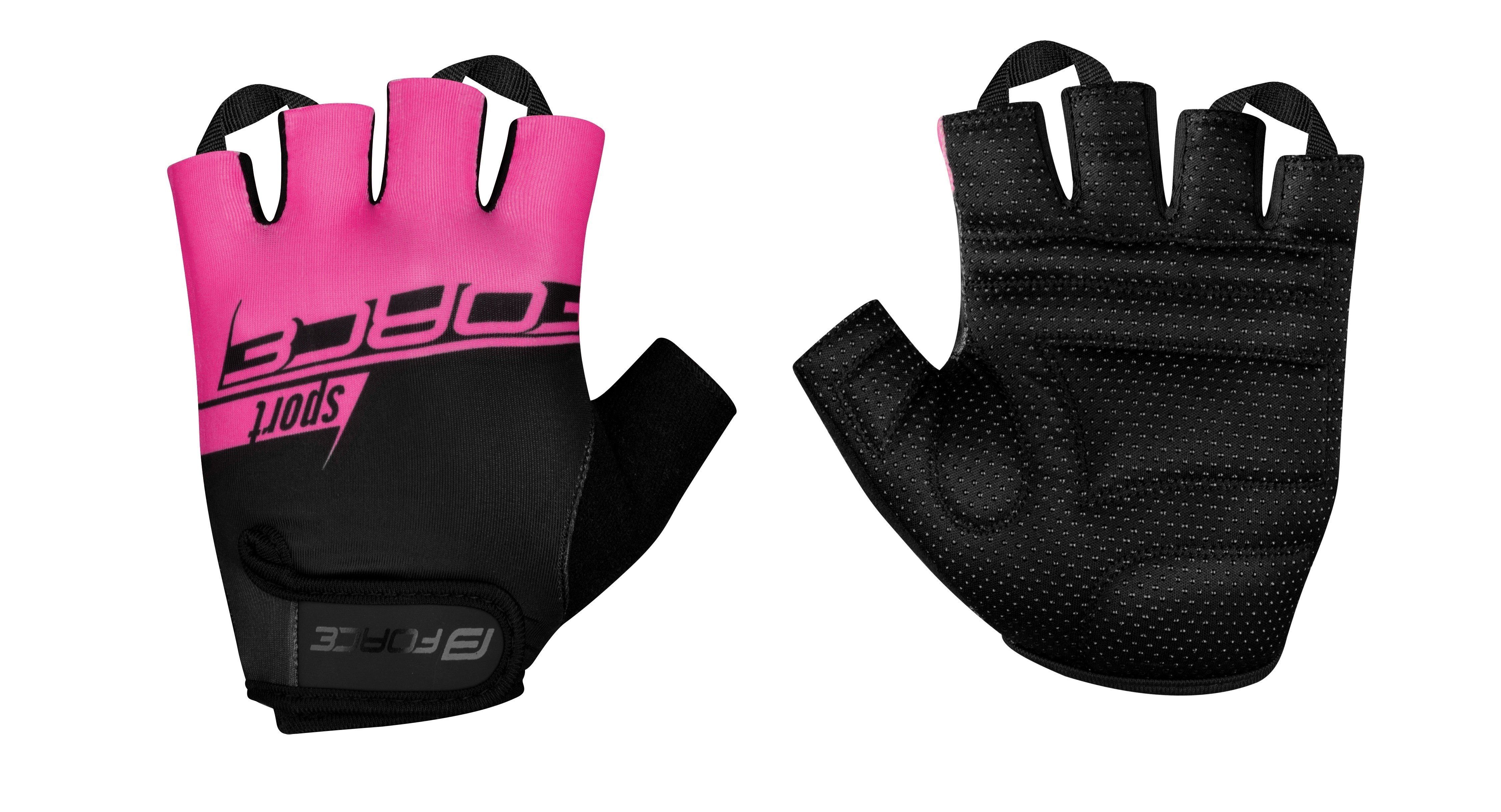 FORCE Fahrradhandschuhe Sommer Handschuhe SPORT schwarz - pink