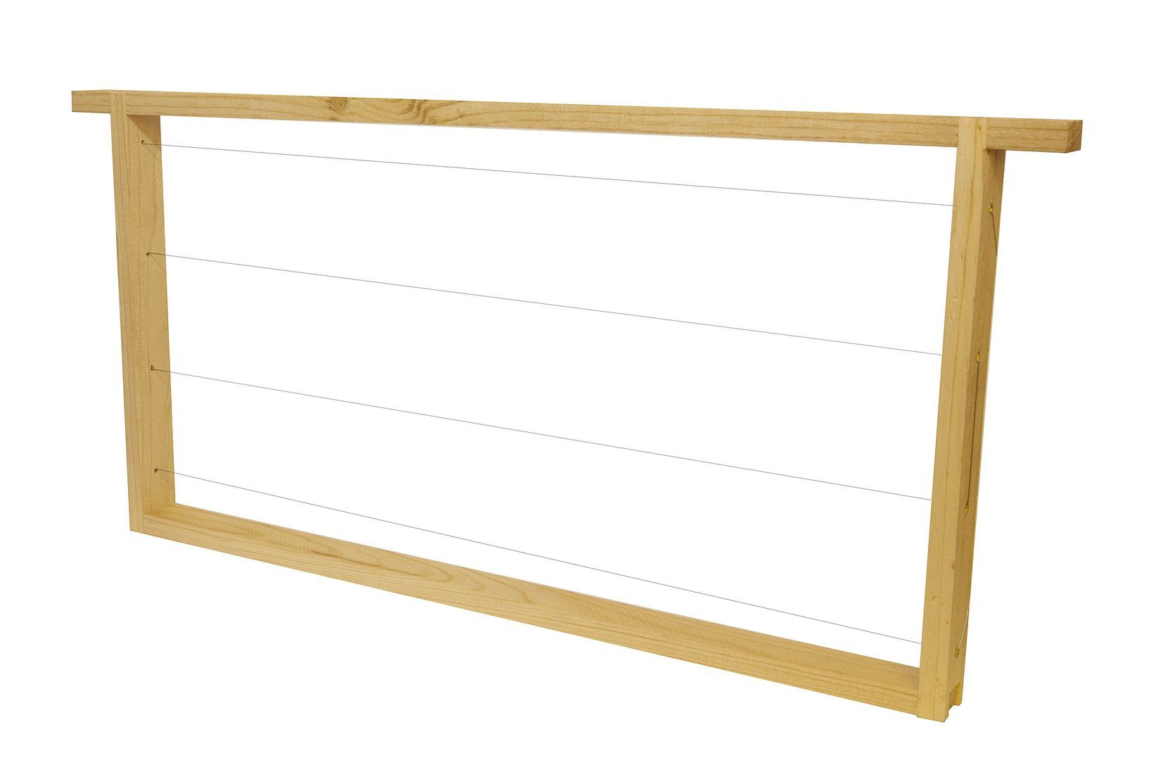 BIENEN SCHMIDT Bienenbeute Zander Rähmchen gedrahtet GERADE SEITEN Linde und Lärche 477 x 220 mm, Zander, 20-tlg., fertig montiert, Edelstahldraht, Messingösen, geleimt und getackert