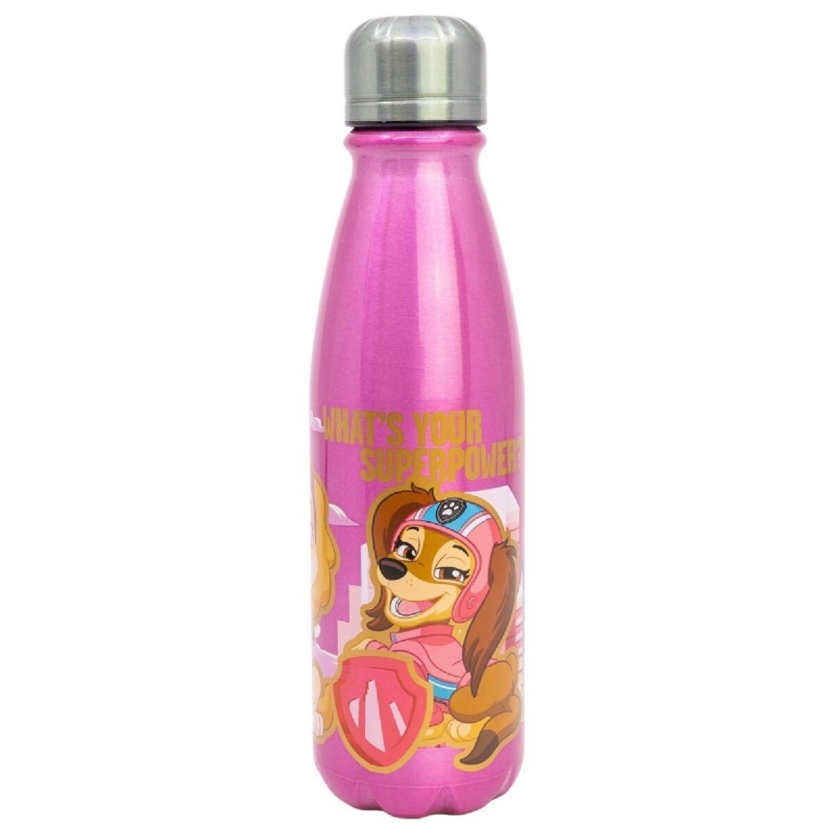PAW PATROL Trinkflasche Paw Patrol Trinkflasche Aluminium, 600ml, mit Sicherheitsverschluss