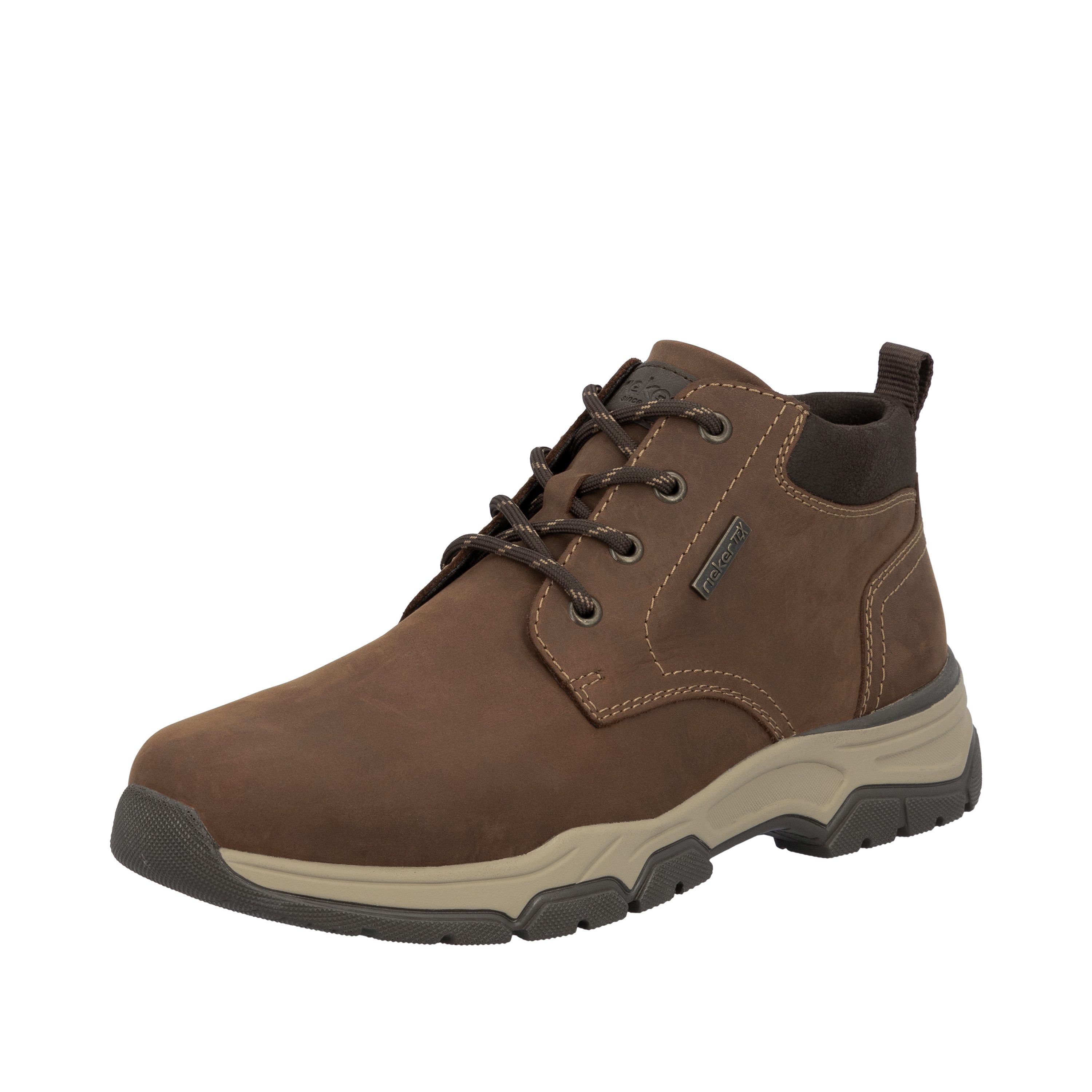 Rieker Schnürboots Stiefelette, Casual Boots mit Schaftrandpolsterung, TEX-Membran