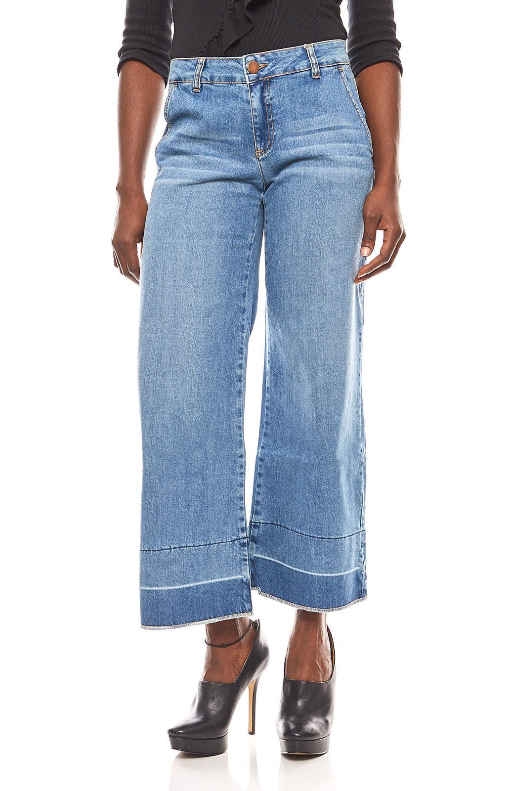 heine Regular-fit-Jeans »rick cardona schlichte Hose Damen 7/8 Flared Jeans  Blau« online kaufen | OTTO