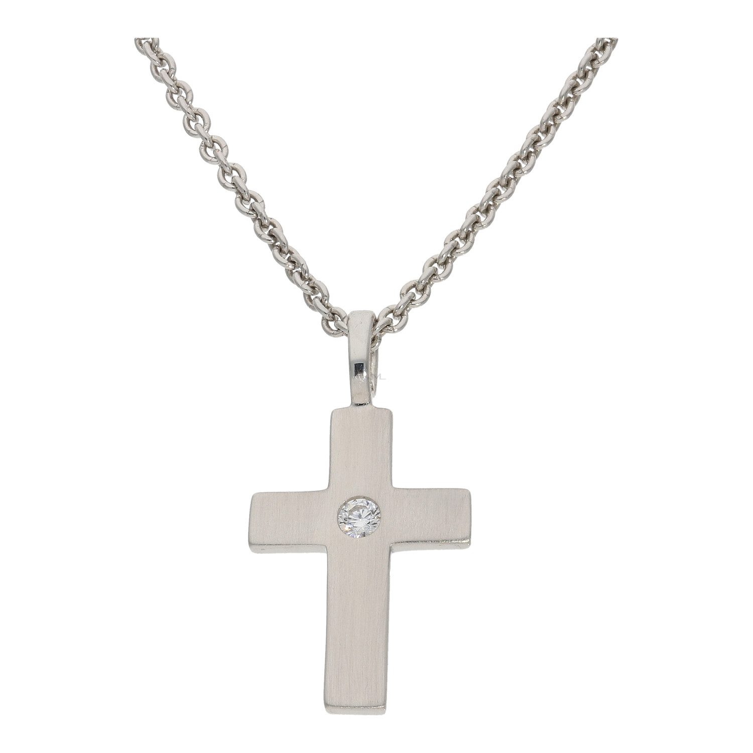 Kreuzanhänger Kreuz Anhänger Silber 925 Zirkonia JL20-02-1320 JuwelmaLux