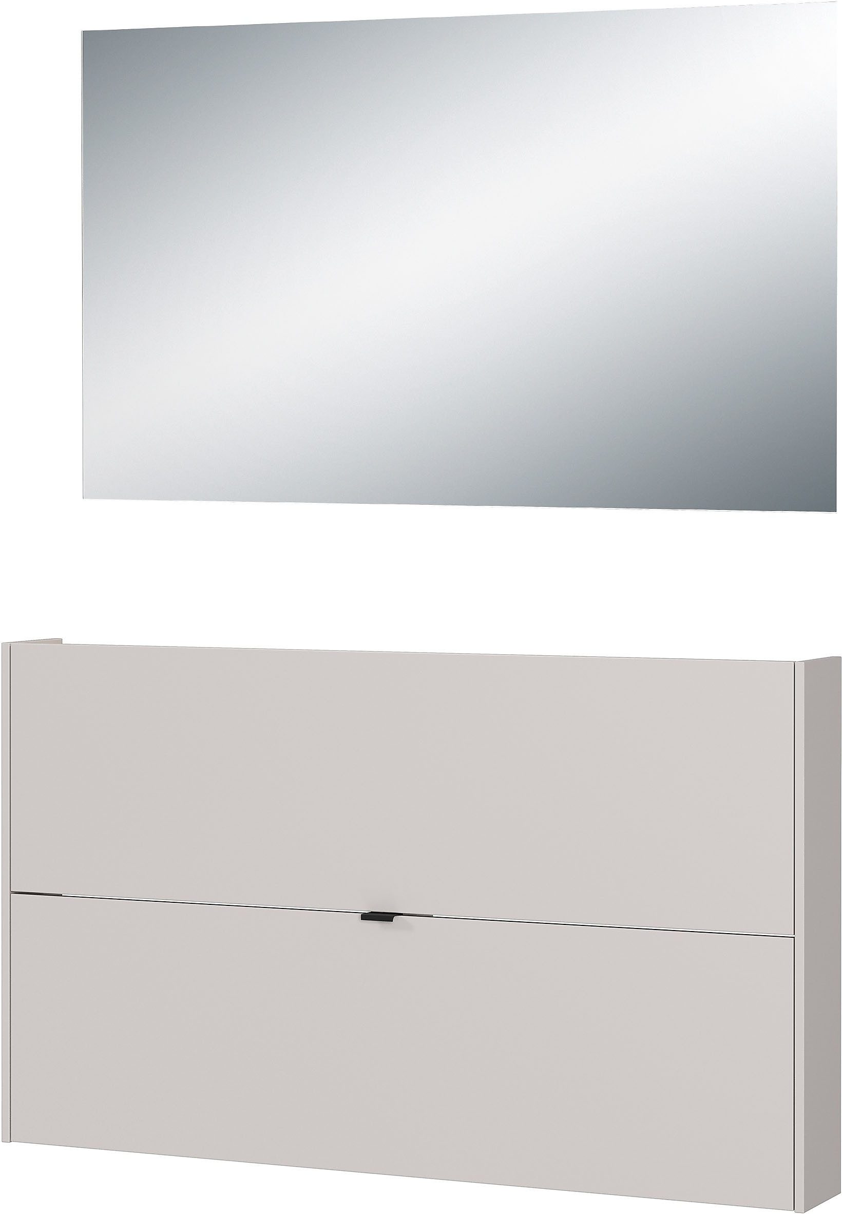 GERMANIA Garderoben-Set GW-Ameca, (2-St), Garderoben-Set bestehend aus Schuhschrank und Spiegel