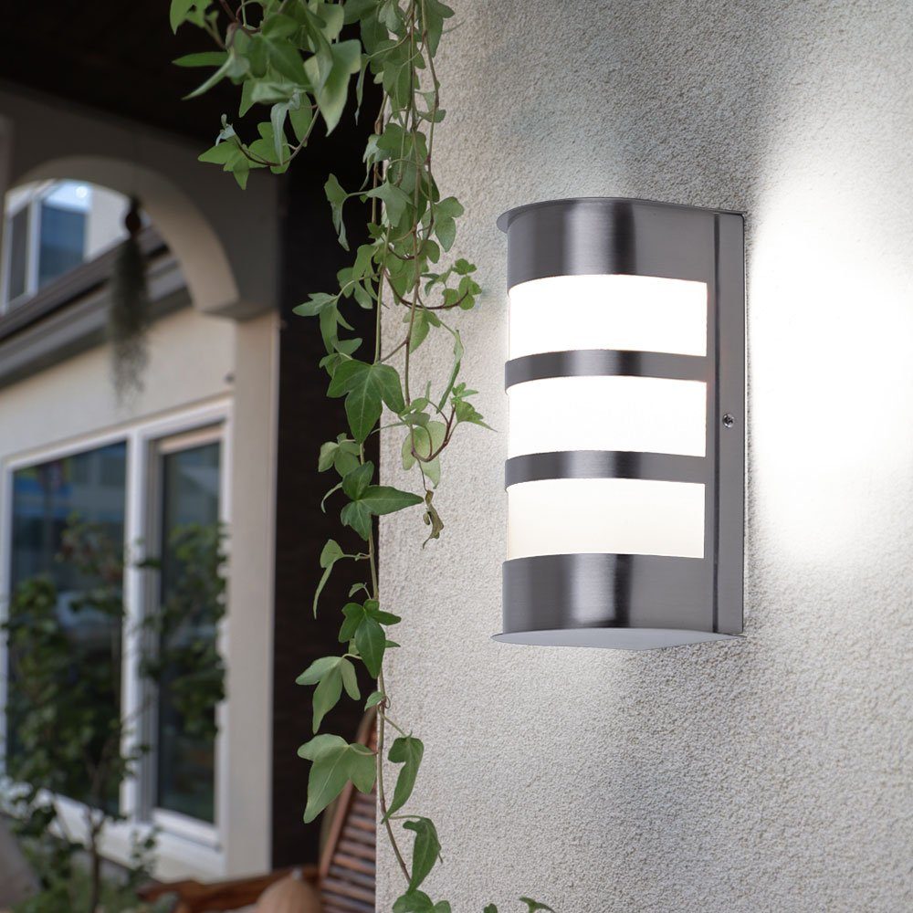 etc-shop Außen-Wandleuchte, Leuchtmittel inklusive, Warmweiß, 7 Watt LED Außen Wand Lampe Metall Leuchte IP44 Fassaden-