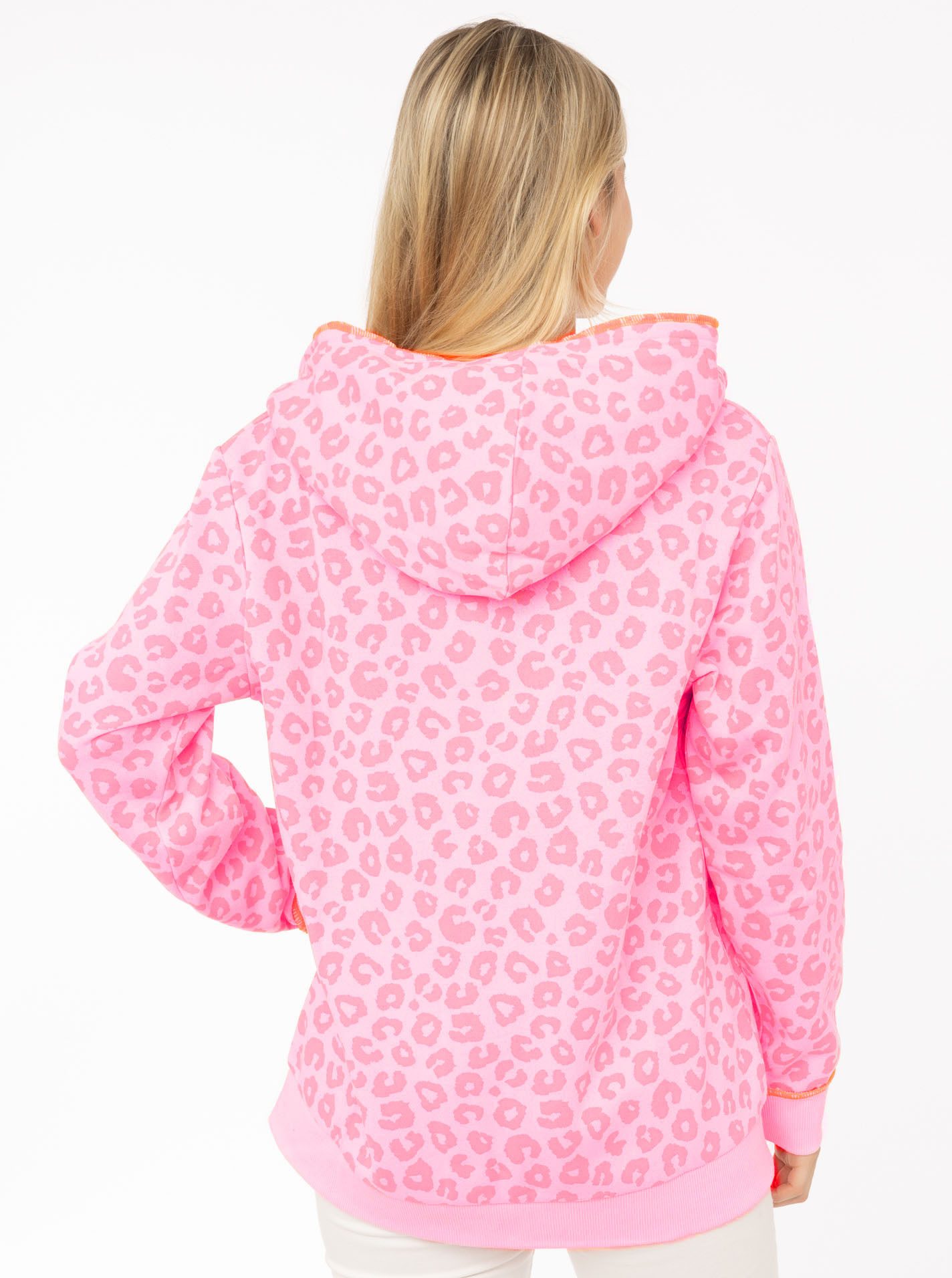Zwillingsherz Kapuzensweatjacke "Soft Leo" Mini-Me, mit Leo Muster, Zipper und Kängurutaschen