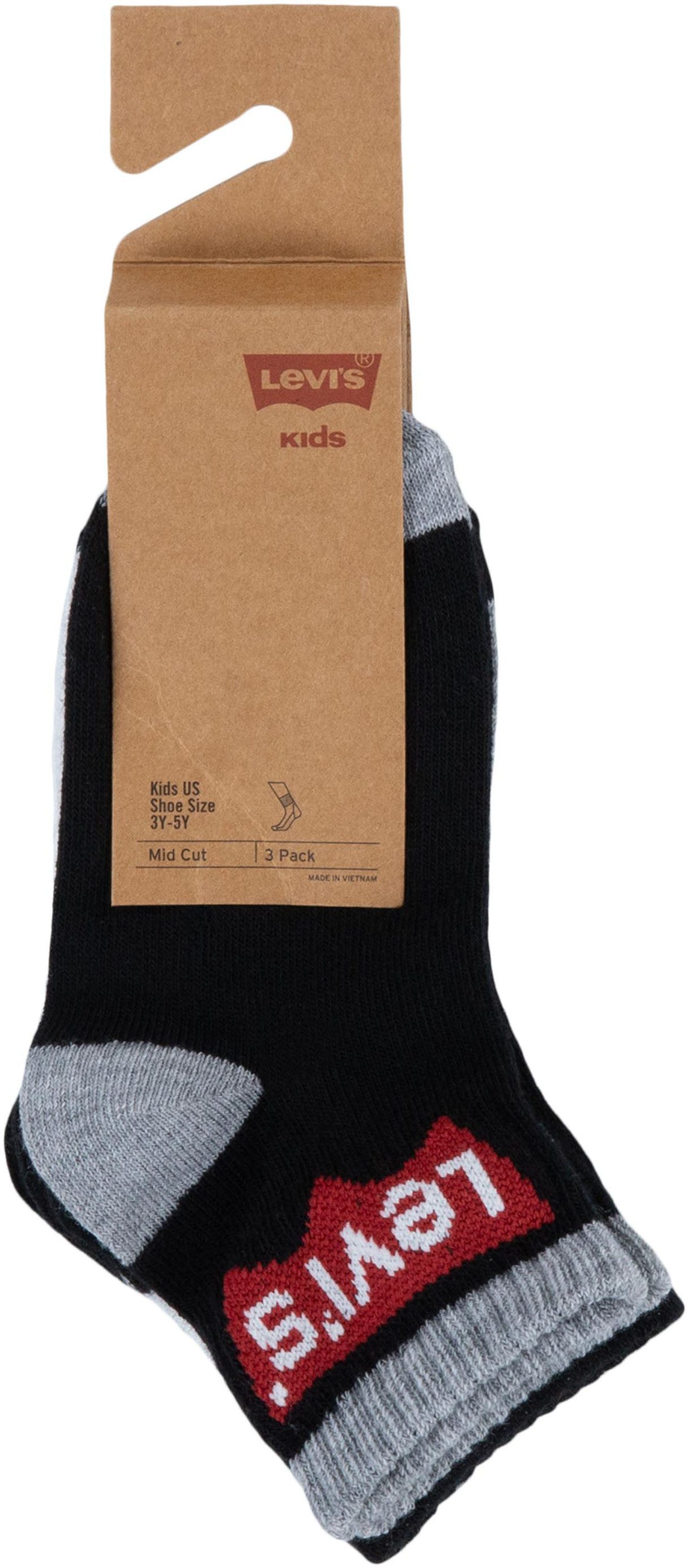 Levi's® Kids Socken BATWING MID CUT3PK (Packung, 3-Paar) im 3er-Pack