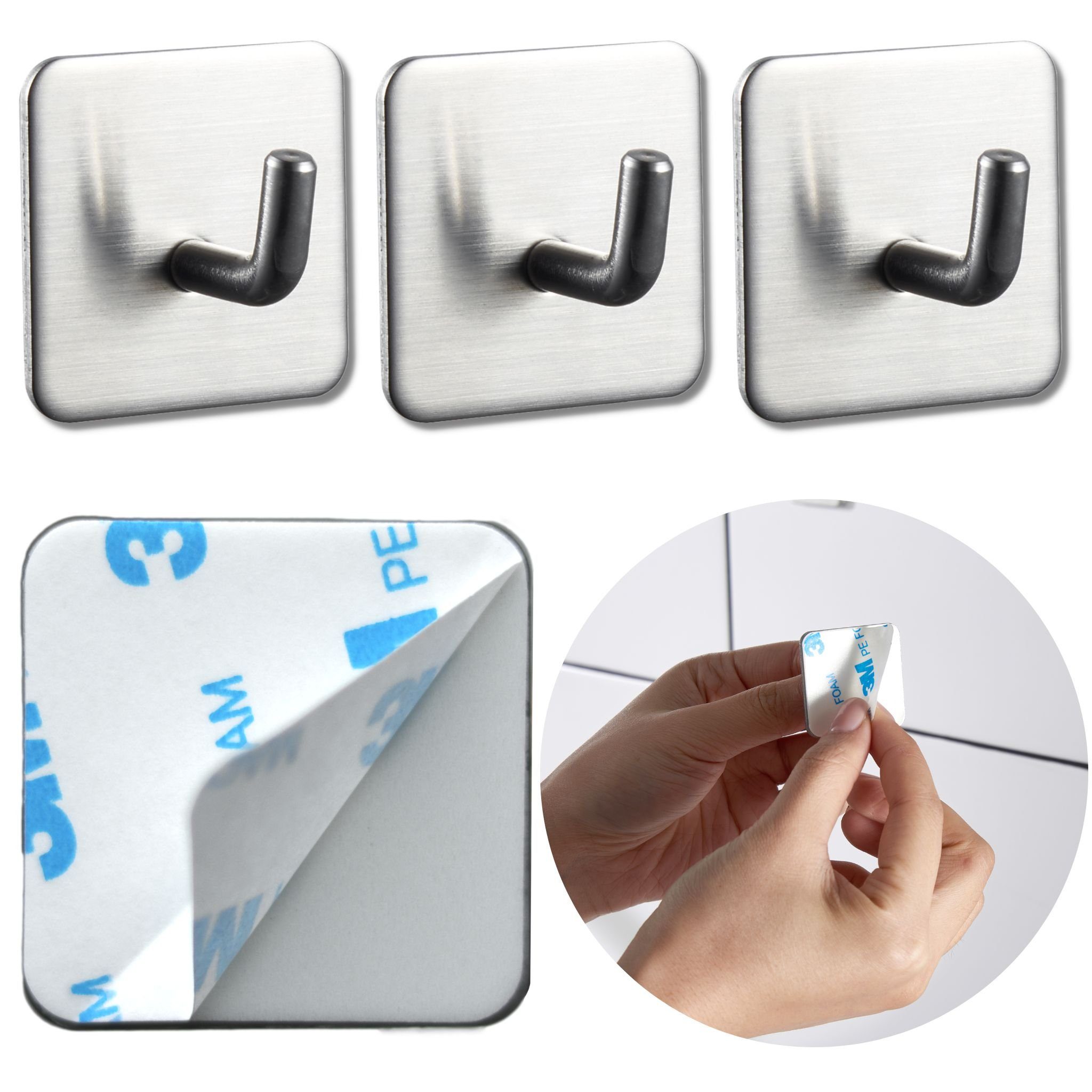 DEKAZIA Klebehaken ohne Bohren, selbstklebende Badhaken, Handtuchhaken, Bad günstig online kaufen