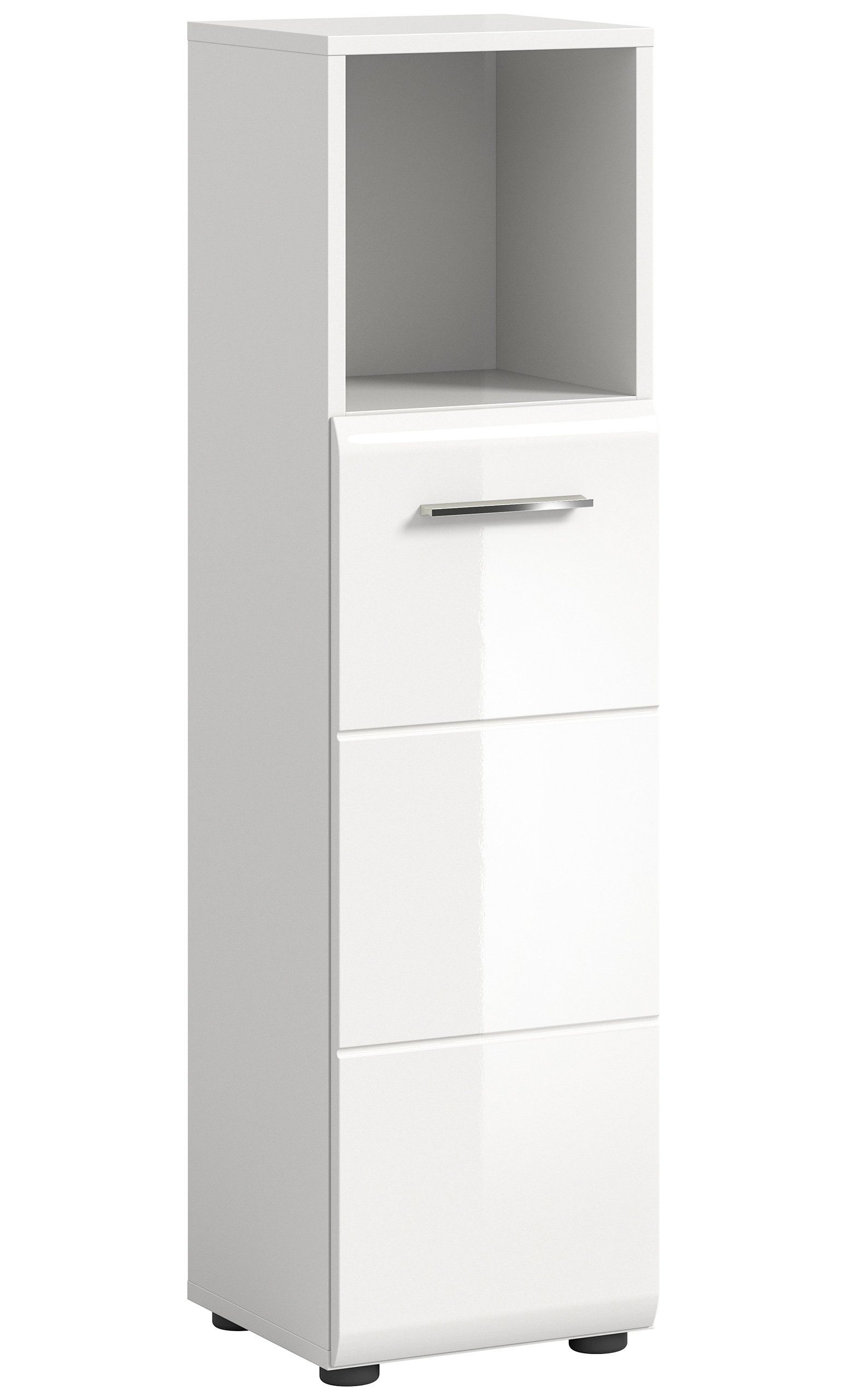 Newroom Kommode Weiß 30 cm, Kommode Weiß Hochglanz Sideboard Highboard Modern Zeitlos Bad Bade...