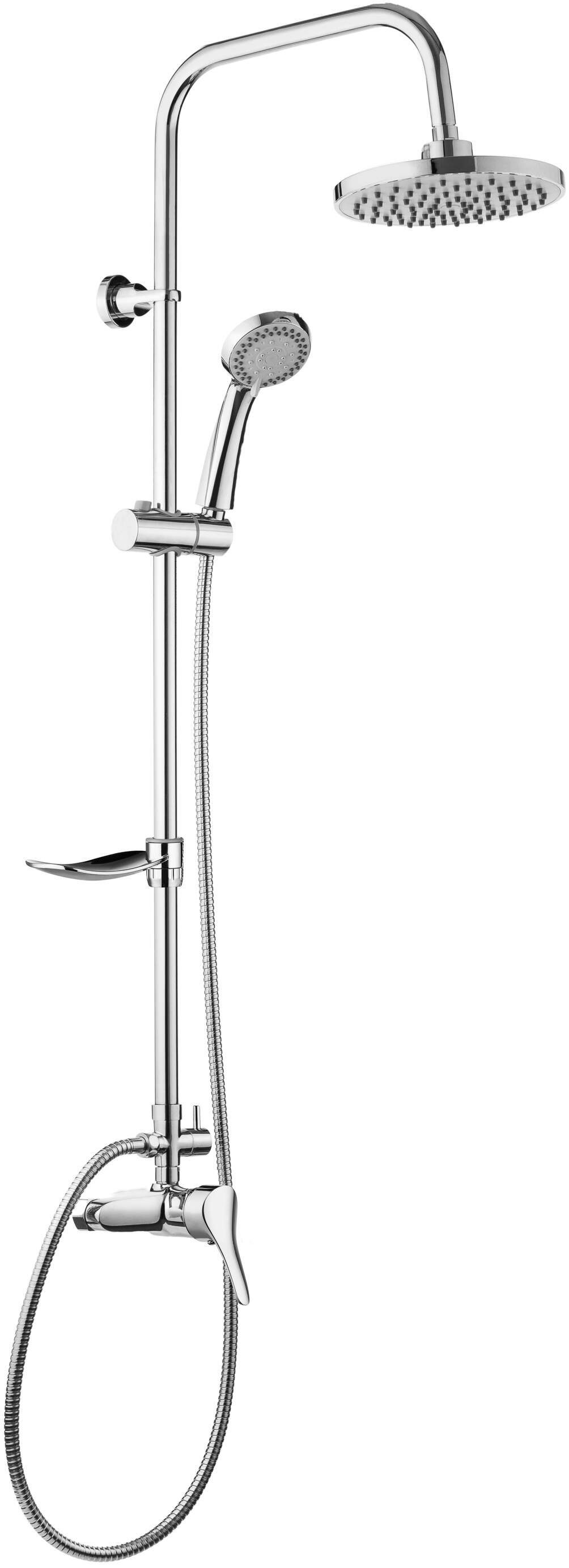 Duscharmatur Duschsystem, 5 Funktonen - mit Mischarmatur Chrom