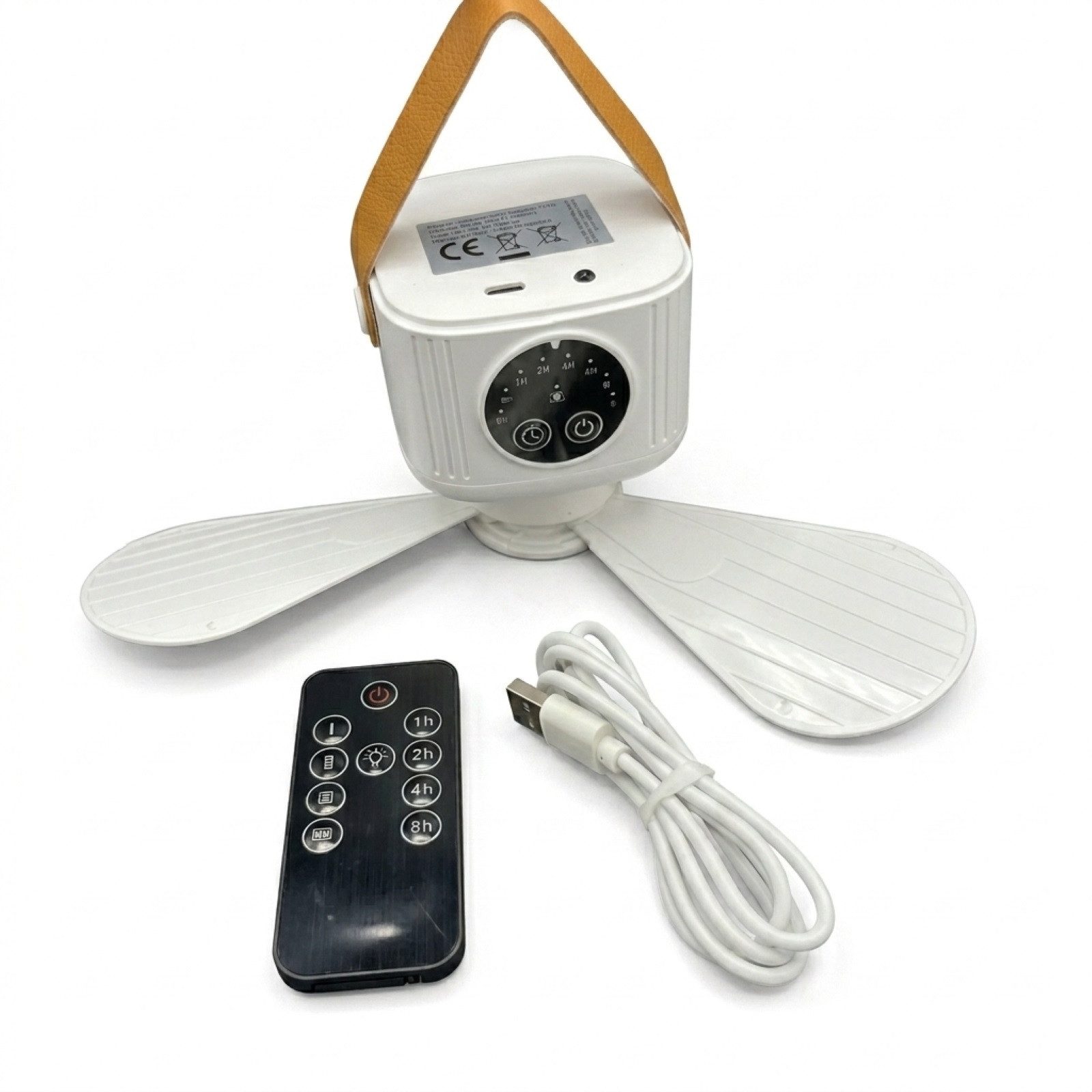 HAC24 Deckenventilator Portabler Akku Ventilator Outdoor Camping, zum Hängen mit Licht & Fernbedienung – Bild 5 von 5