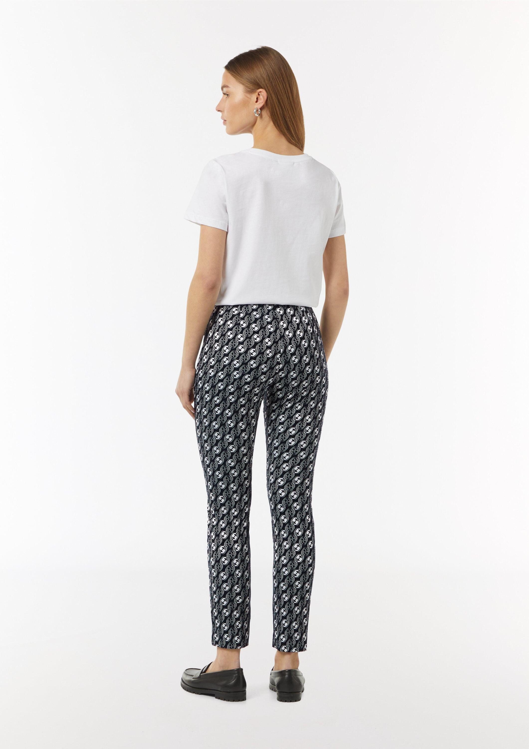 comma 7/8-Hose Hose Elastische Schlupfhose mit Icon-Print