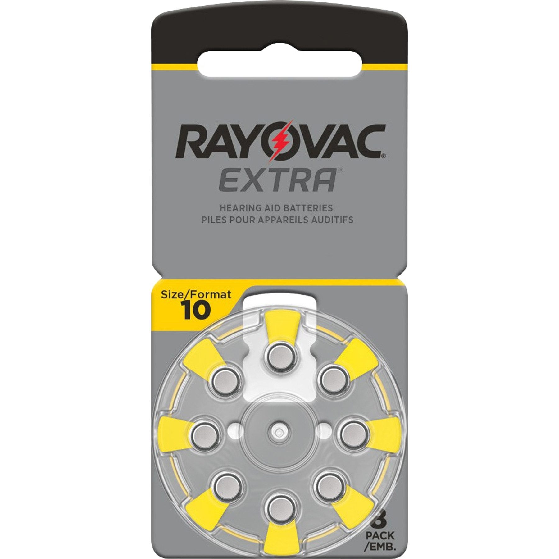 RAYOVAC RAYOVAC Hörgeräte-Batterie, EXTRA ADVANCED, Größe 10, 8 Stück Knopfzelle