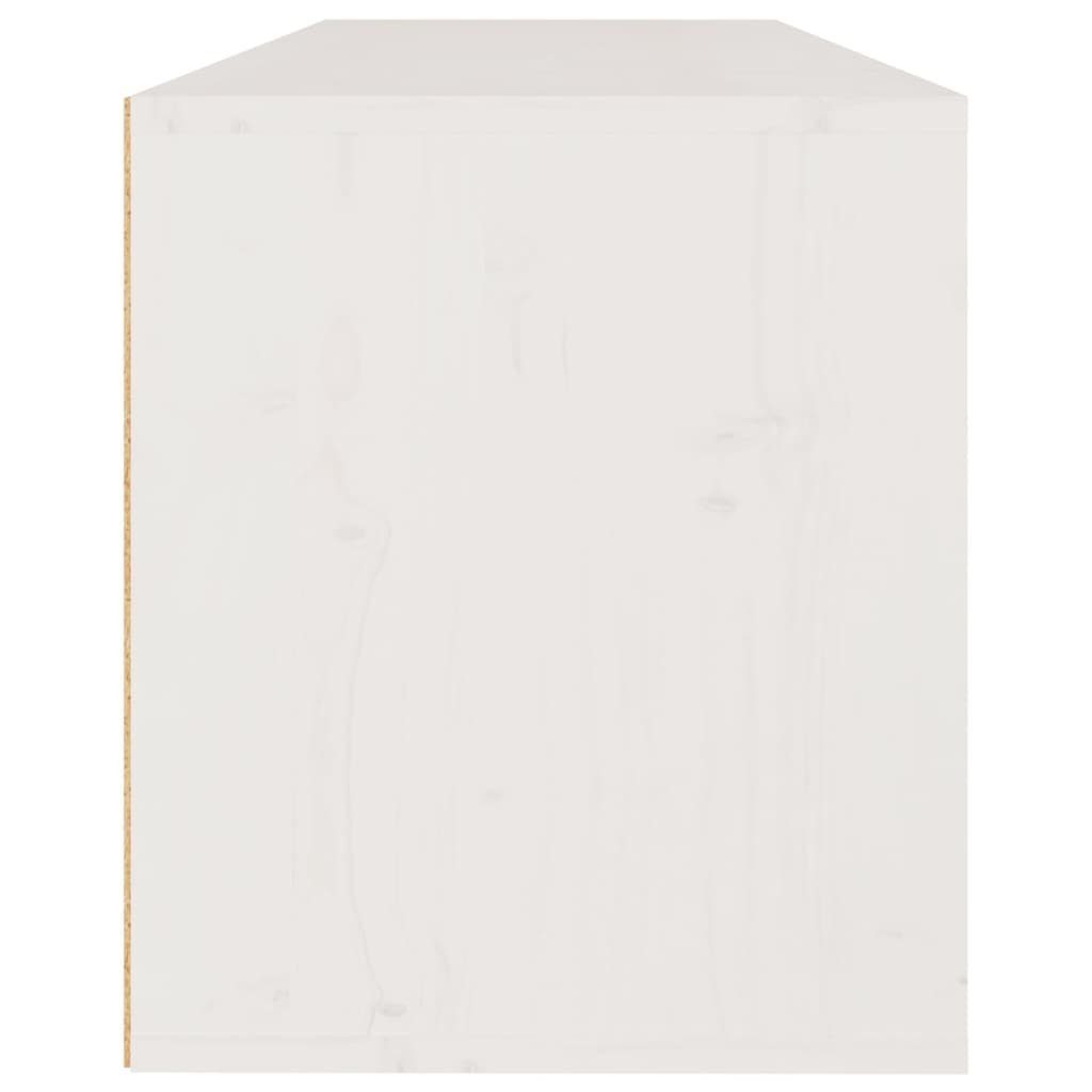 Wandschrank cm Kiefer Weiß vidaXL Schränkchen Regal 100x30x35 Massivholz