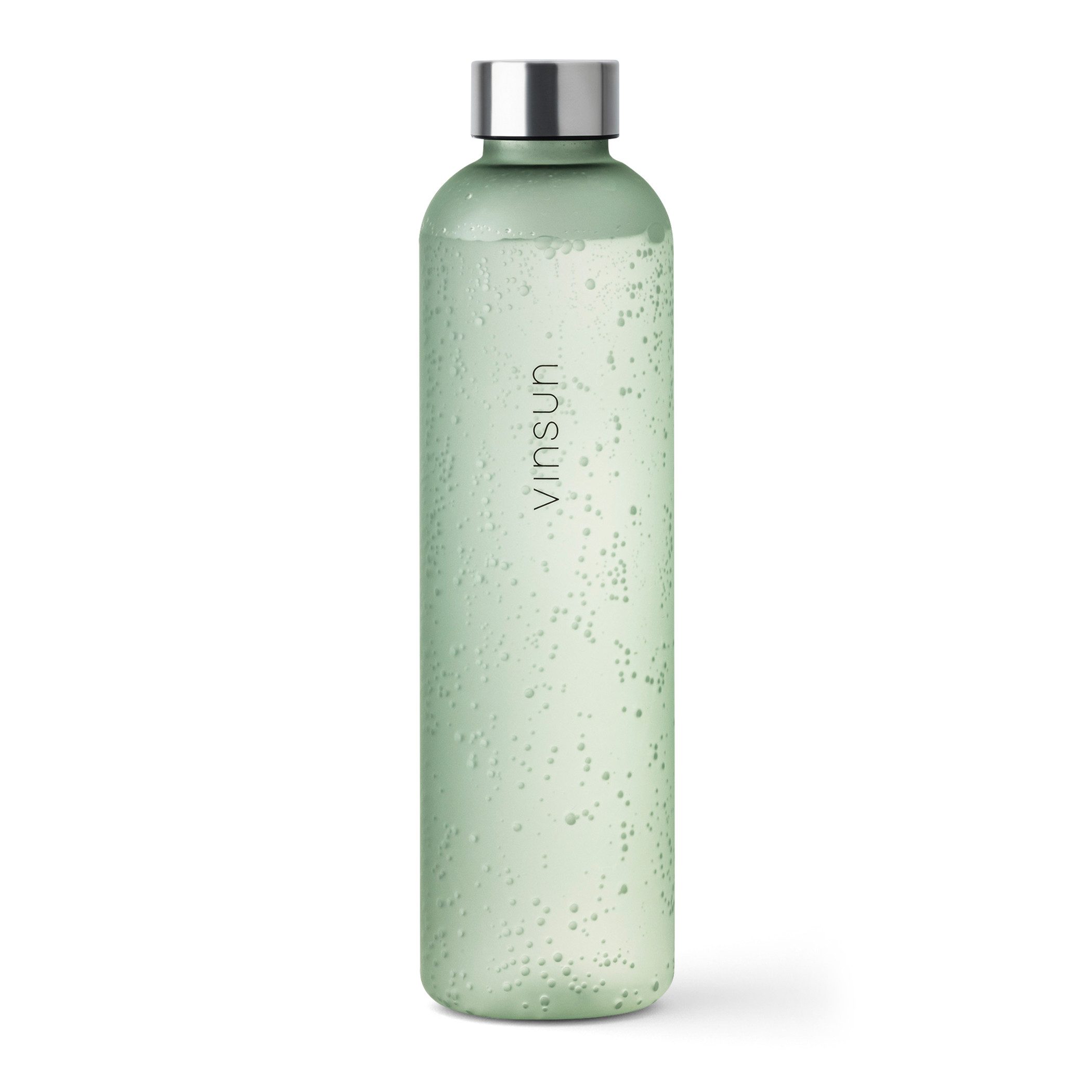 Vinsun Trinkflasche Tritan Wasserflasche 1L Sportflasche Kohlensäure geeignet & BPA frei, auslaufsicher, bruchsicher, geruchs- und geschmacksneutral