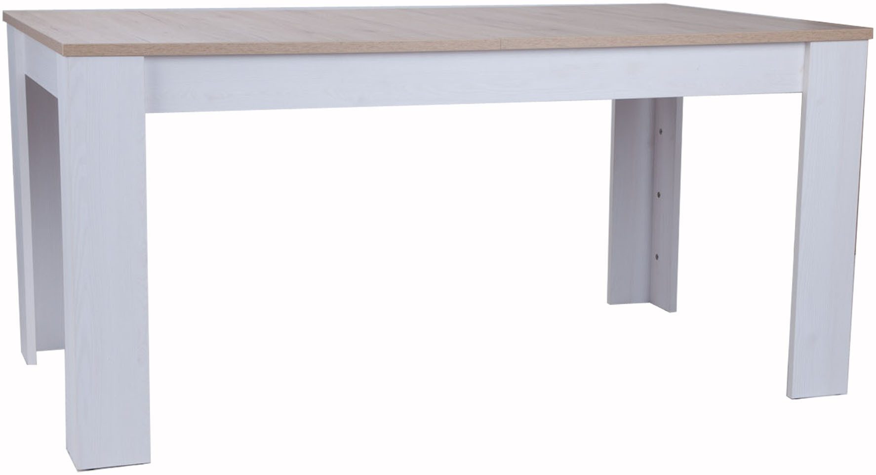 Stolkom Sp.z.o.o. Esstisch Romance Esszimmertisch Landhaustil, BxHxT 160-200x76x100 cm, Ausziehbar von 160 auf 200 cm, Landhausstil, Tisch melaminbeschichtet