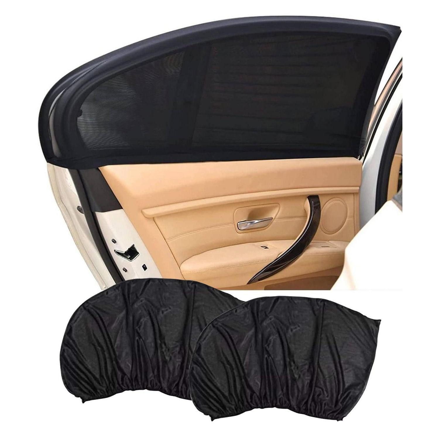 LuxusKollektion Autosonnenschutz Sonnenschutz Seitenscheibe Baby 2 Stück UV Schutz atmungsaktiv