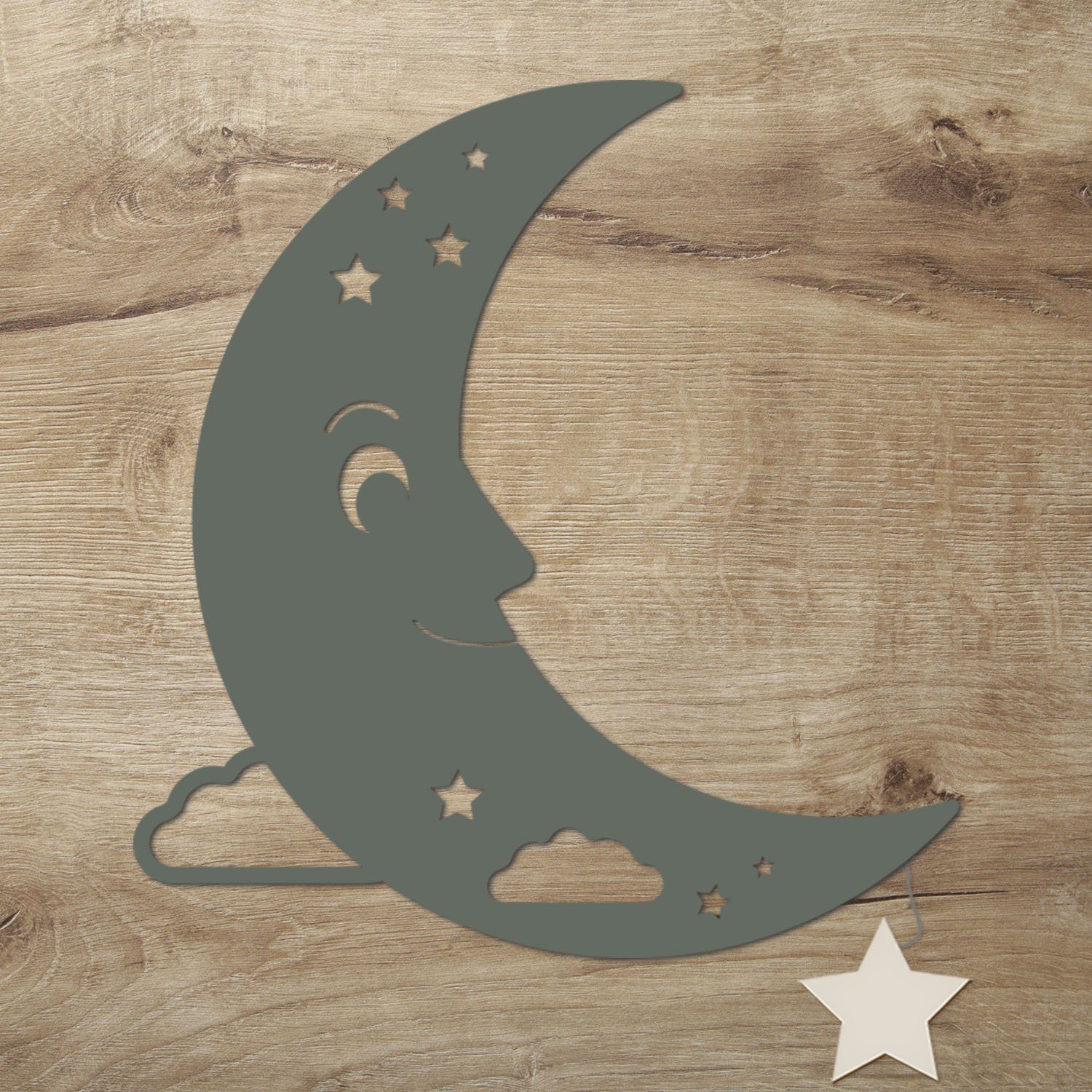 LED Dekolicht Mond - Schlaflicht mit Mond-Motiv für Kleinkinder - Wand Deko Lampe