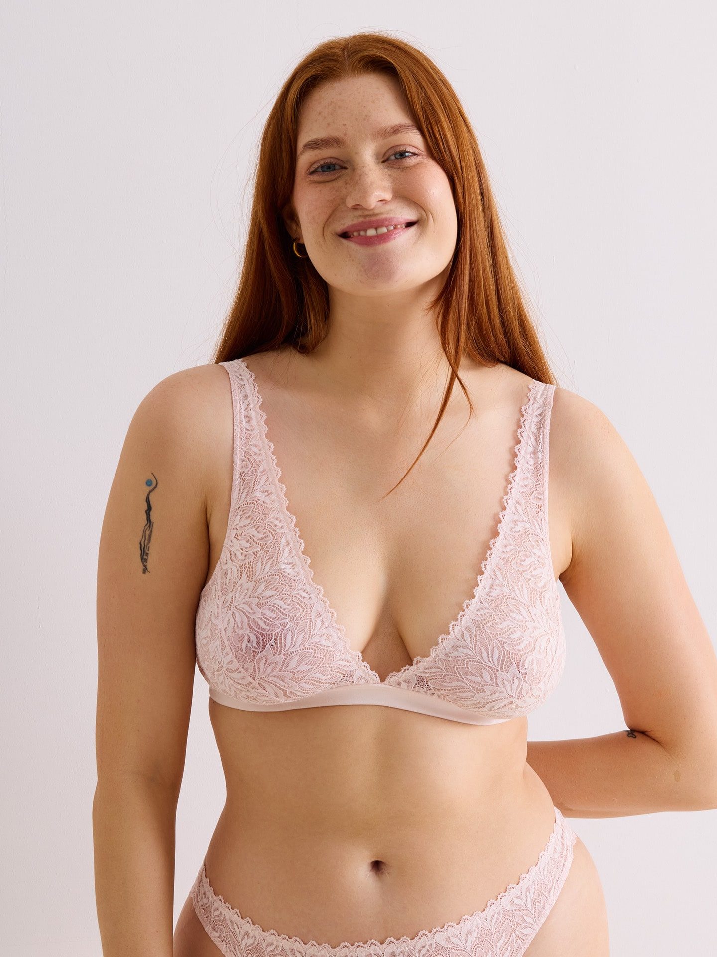Erlich Textil Bügelloser BH DREAMY LACE PLUNGE BRA (1-tlg)