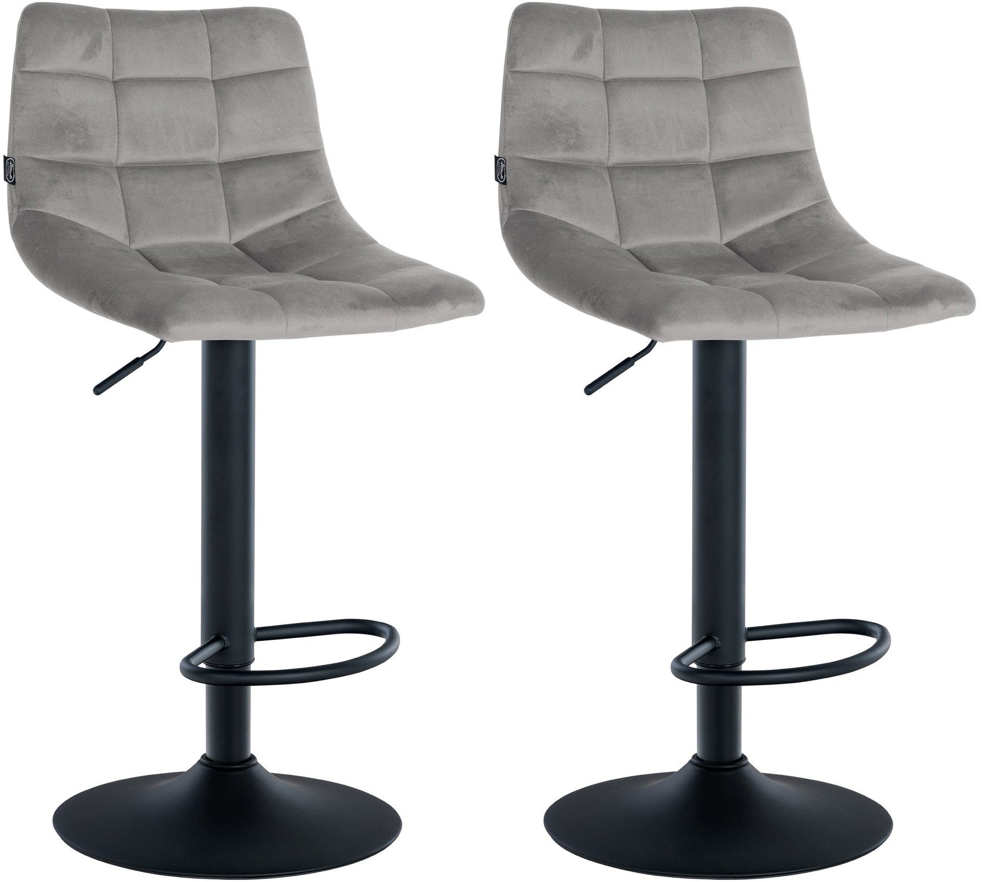CLP Barhocker Jerry Samt (2er Set, günstig online kaufen