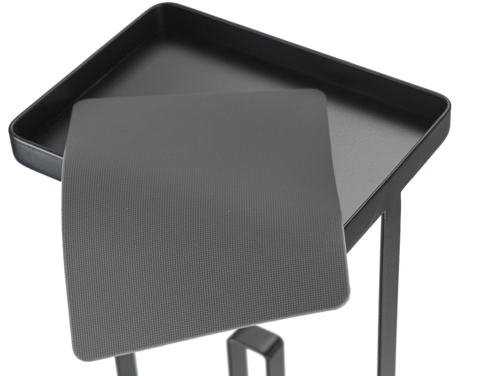 Yamazaki Toiletten-Ersatzrollenhalter Tower Toilettenpapierständer Toilettenpapierhalter mit Ablage, Ablagefläche für Handy, Uhr, Schlüssel, freistehend, Metall – Bild 4 von 5