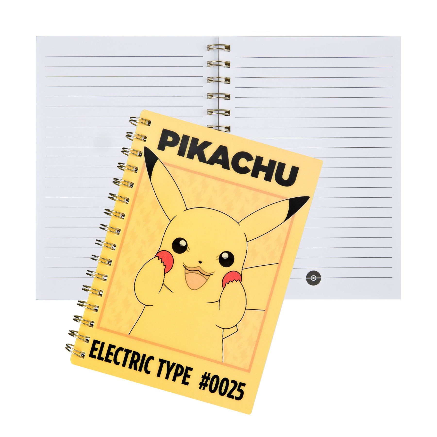 POKEMON JUEGO DE CARTAS Notizheft gelb Journal Schreibheft für Notizen Schule und kreative Ideen