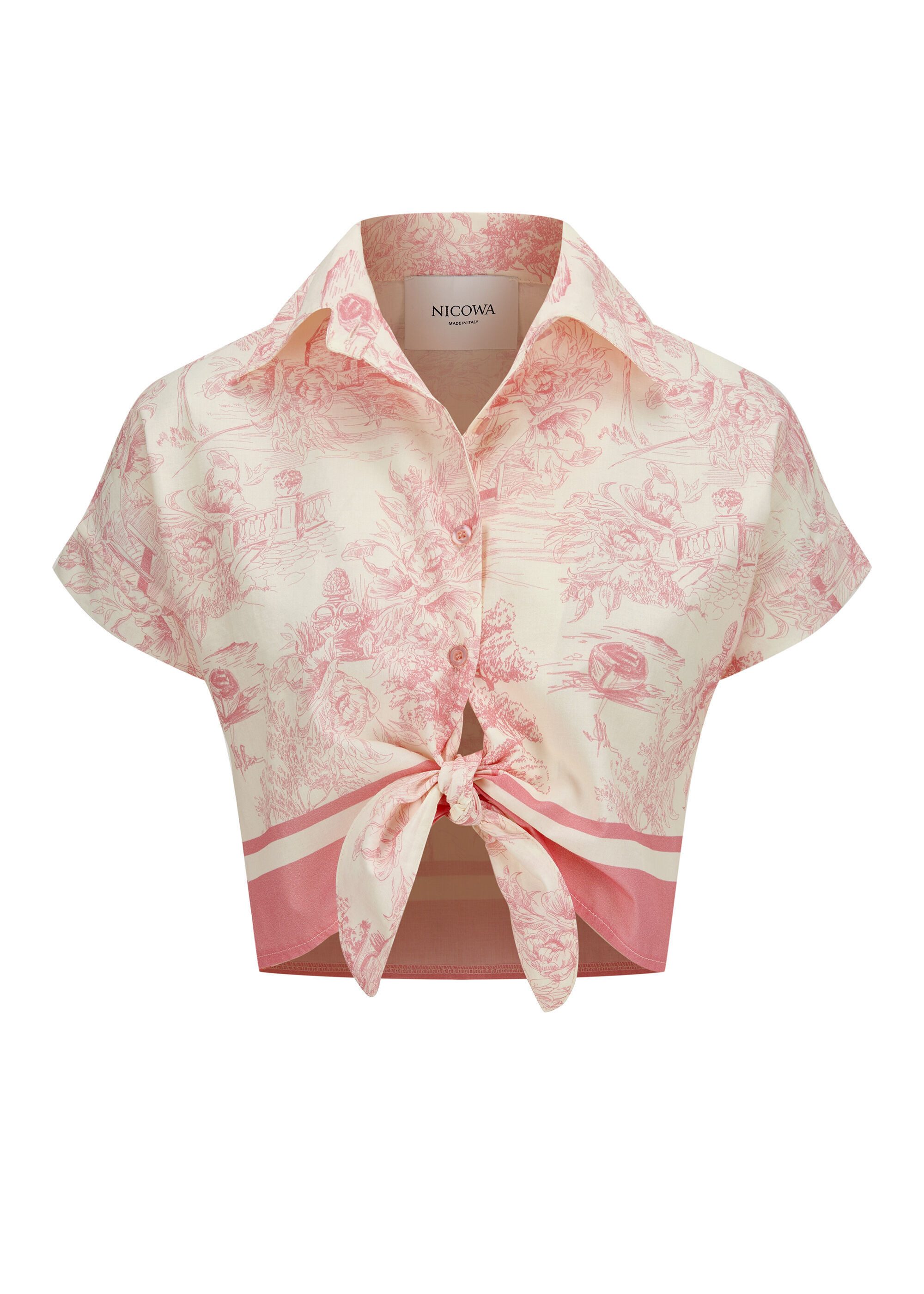 Nicowa Blusentop PLICALO (1-tlg) Toile-de-Jouy-Print günstig online kaufen