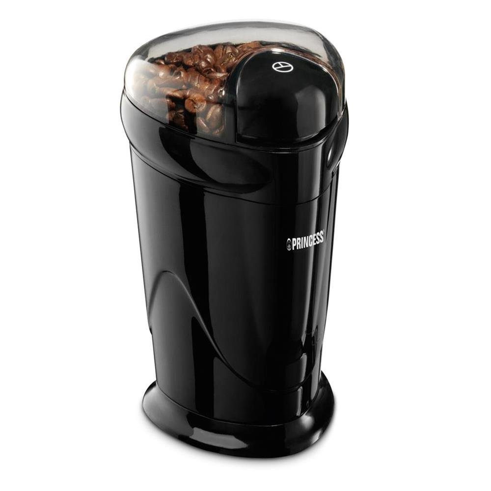 PRINCESS Kaffeemühle Elektrisch Schwarz, Gewürzmühle Kräutermühle aus Kunststoff