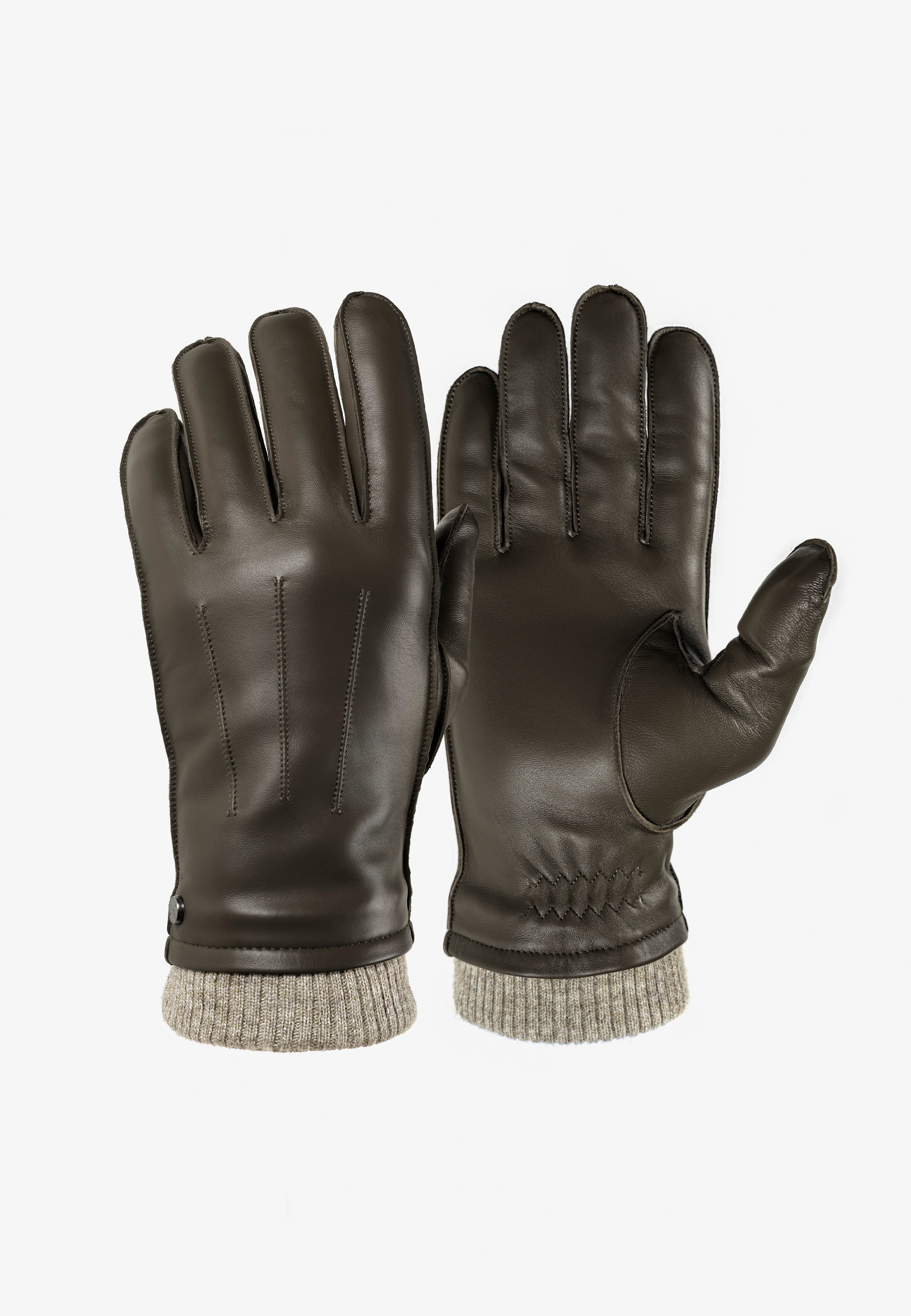 PEARLWOOD Lederhandschuhe JACKSON (1 Paar) Strickbündchen, dekorative Ziern günstig online kaufen