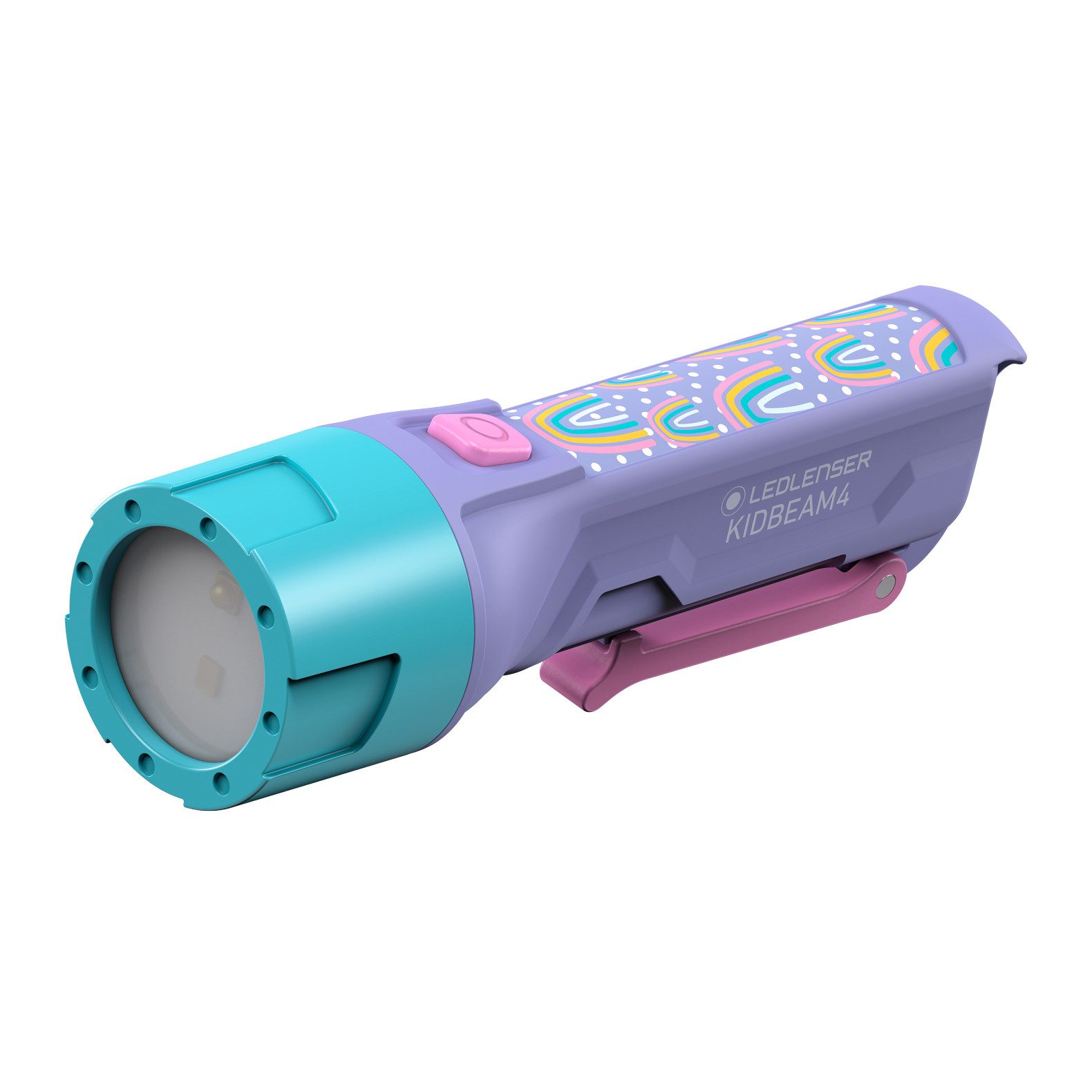 Ledlenser Taschenlampe Kidbeam4 Lila, 72g leicht, 12 cm lang, 4 Farben, LED, AAA, 18h Laufzeit