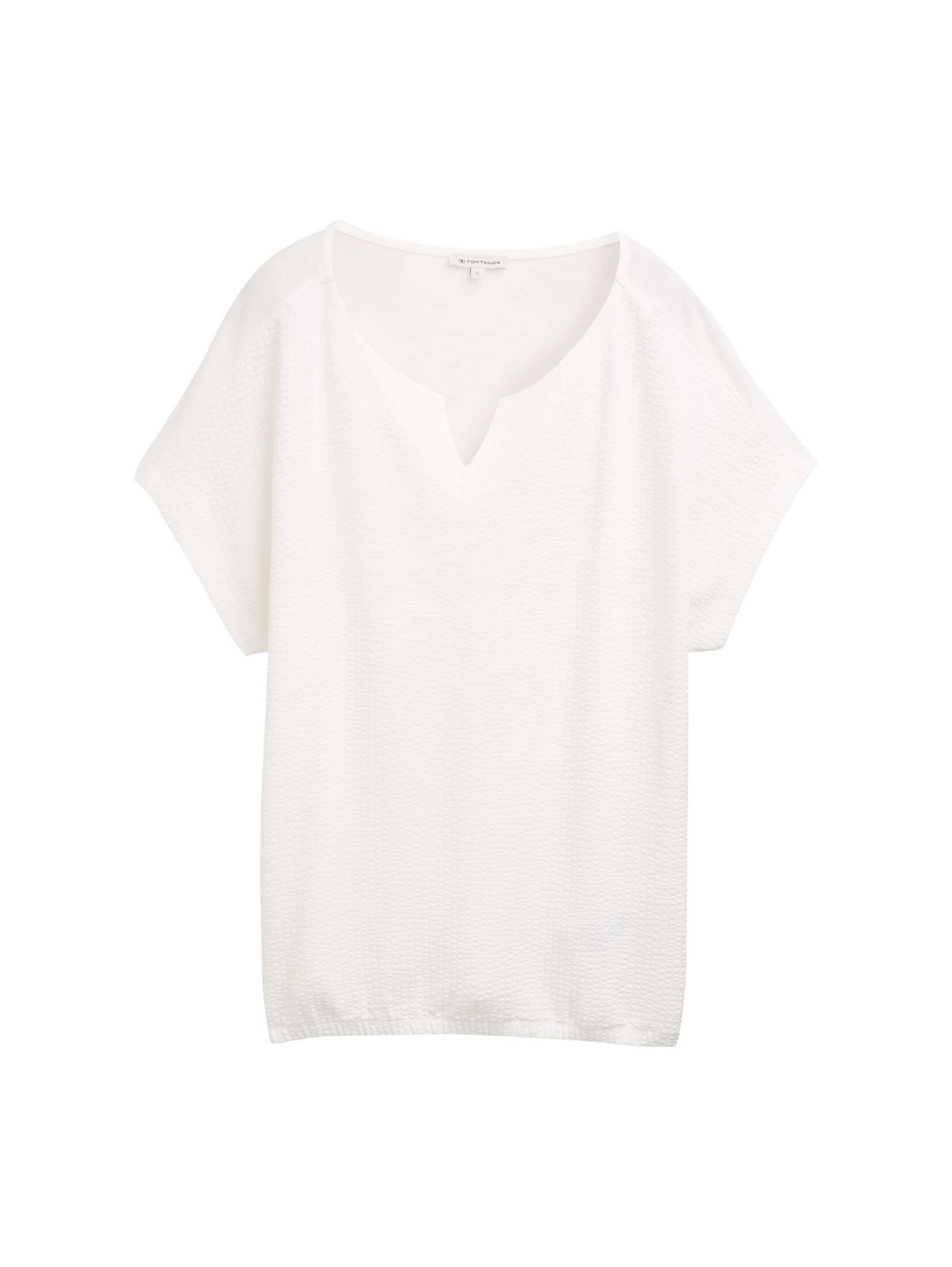 TOM TAILOR T-Shirt T-Shirt im Material-Mix günstig online kaufen