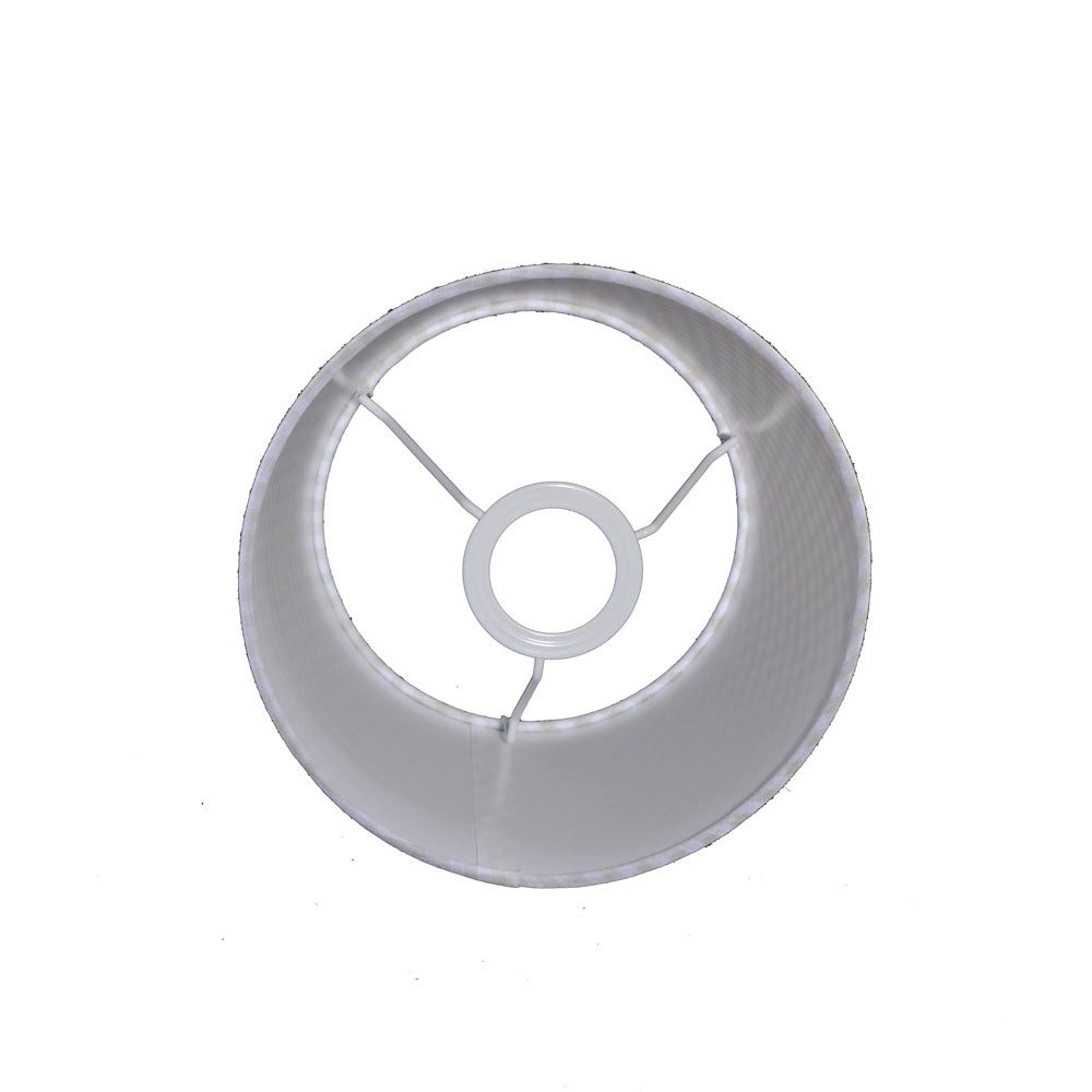 Dirk Davids Leuchten GmbH Lampenschirm Lampenschirm für Tischleuchte in Rund Hell Grau Kariert 20-15-13cm, Elegantes Design