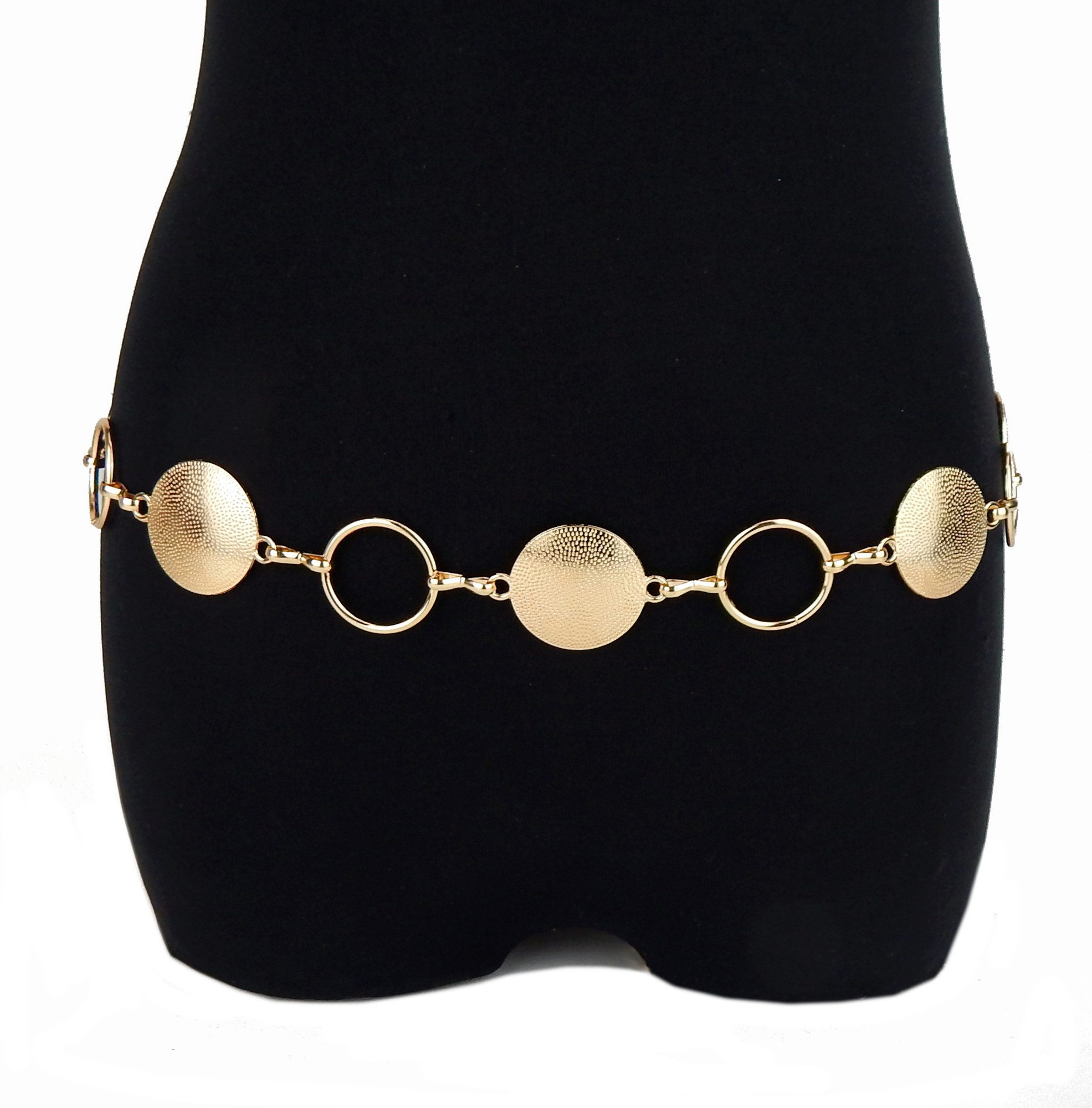 Ella Jonte Kettengürtel gold Ringe 60er 70er Ketten Gürtel verstellbar Vint günstig online kaufen