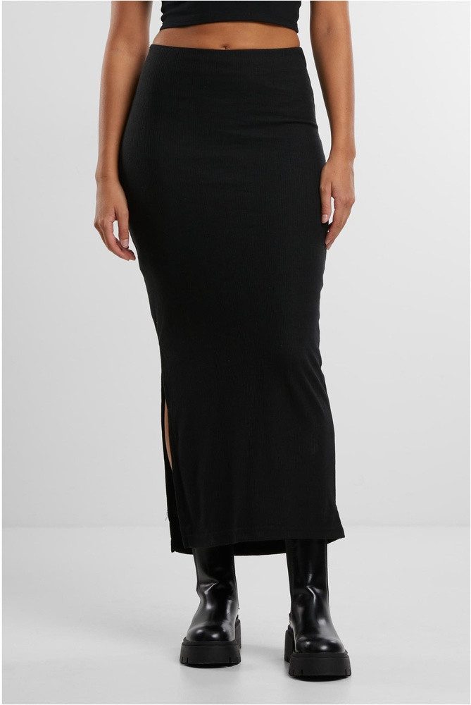 URBAN CLASSICS Maxirock Ladies Rib High Slit Skirt günstig online kaufen