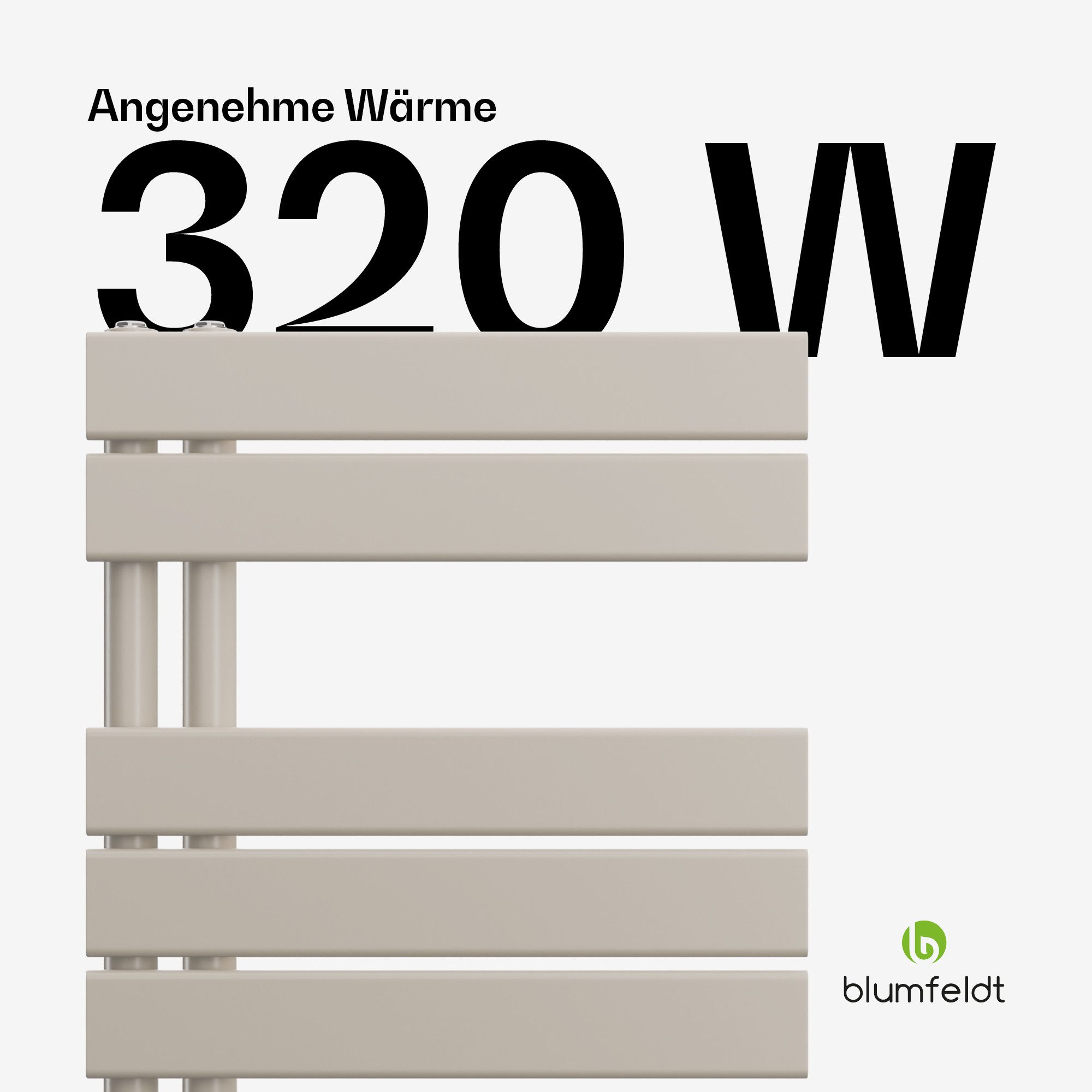 blumfeldt Heizkörper Fairmont 80 x 45, Heizkörper Badzimmer Warmwasser Wandmontage Handtuchhalter – Bild 4 von 5