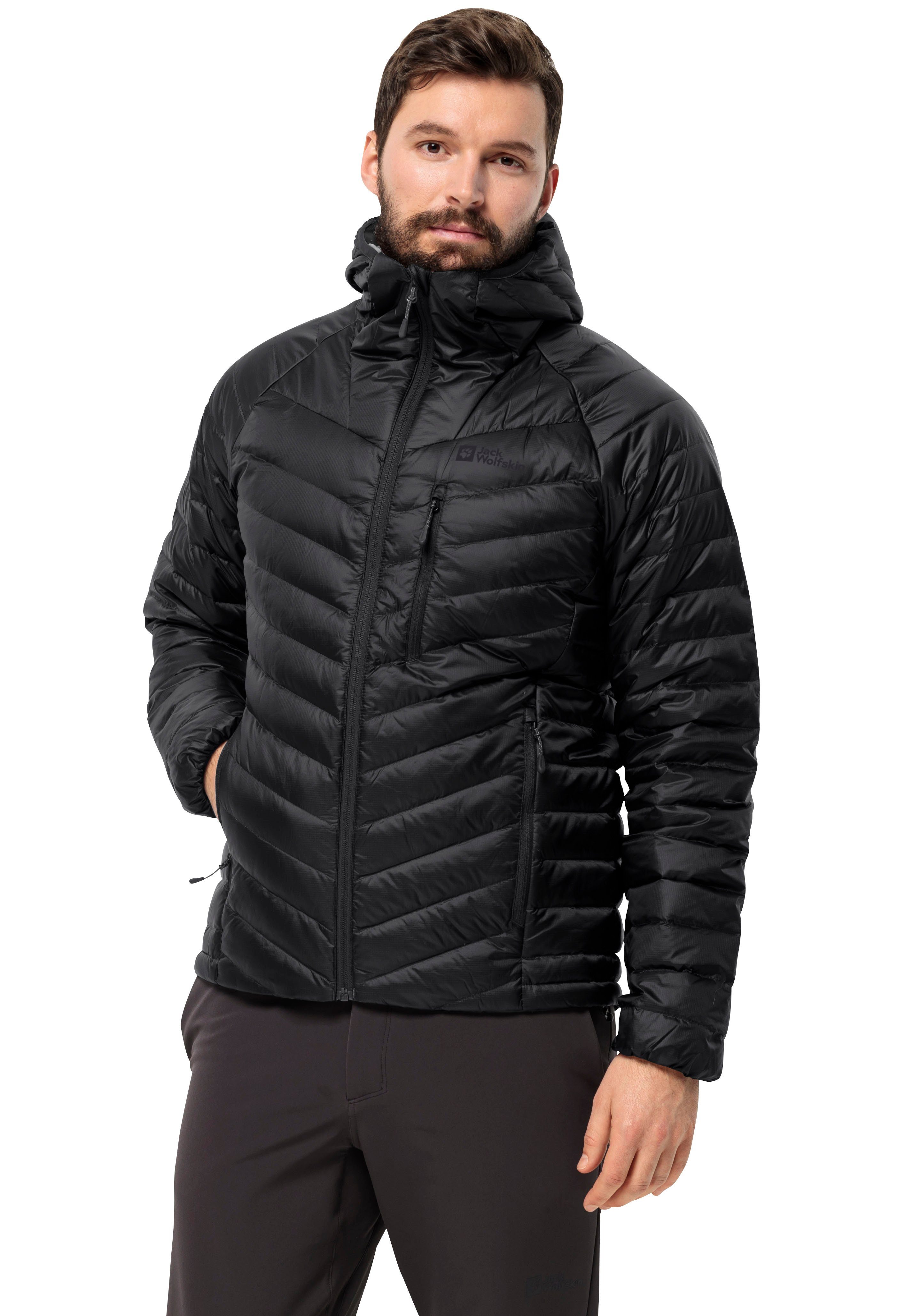 Jack HOODY Wolfskin Kapuze phantom DOWN PASSAMANI mit M Funktionsjacke