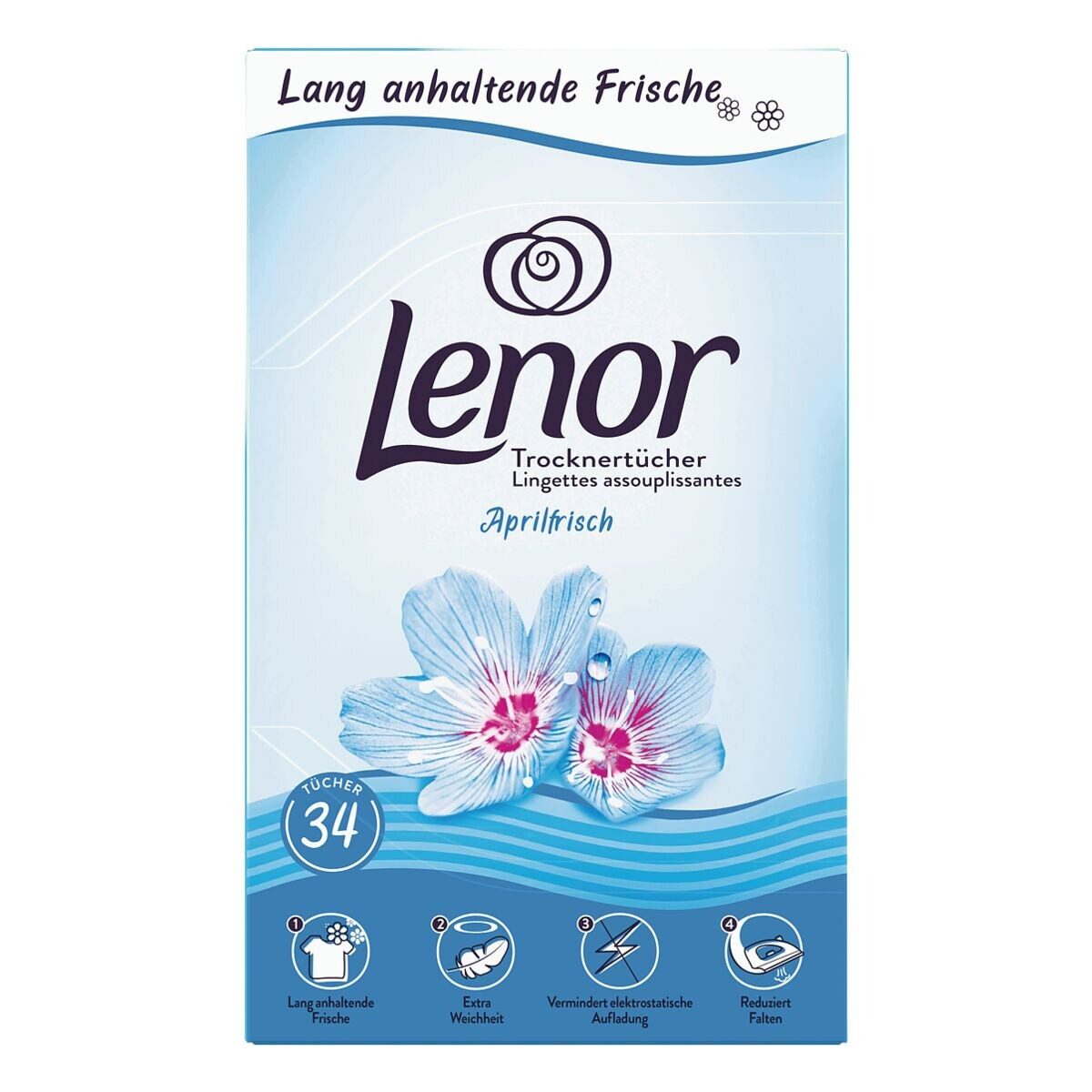 LENOR Textilerfrischer Aprilfrisch, 34 Trocknertücher