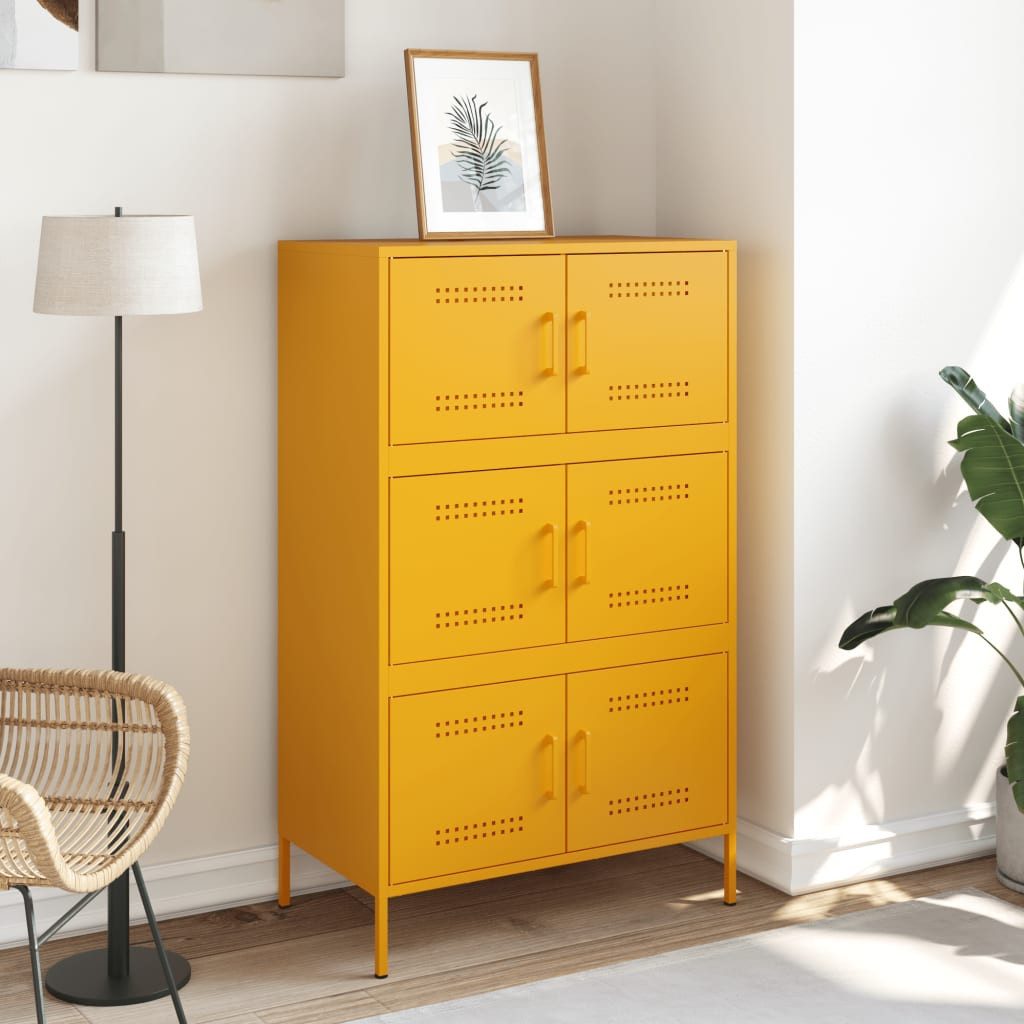 vidaXL Highboard Highboard Senfgelb 68x39x113 cm günstig online kaufen