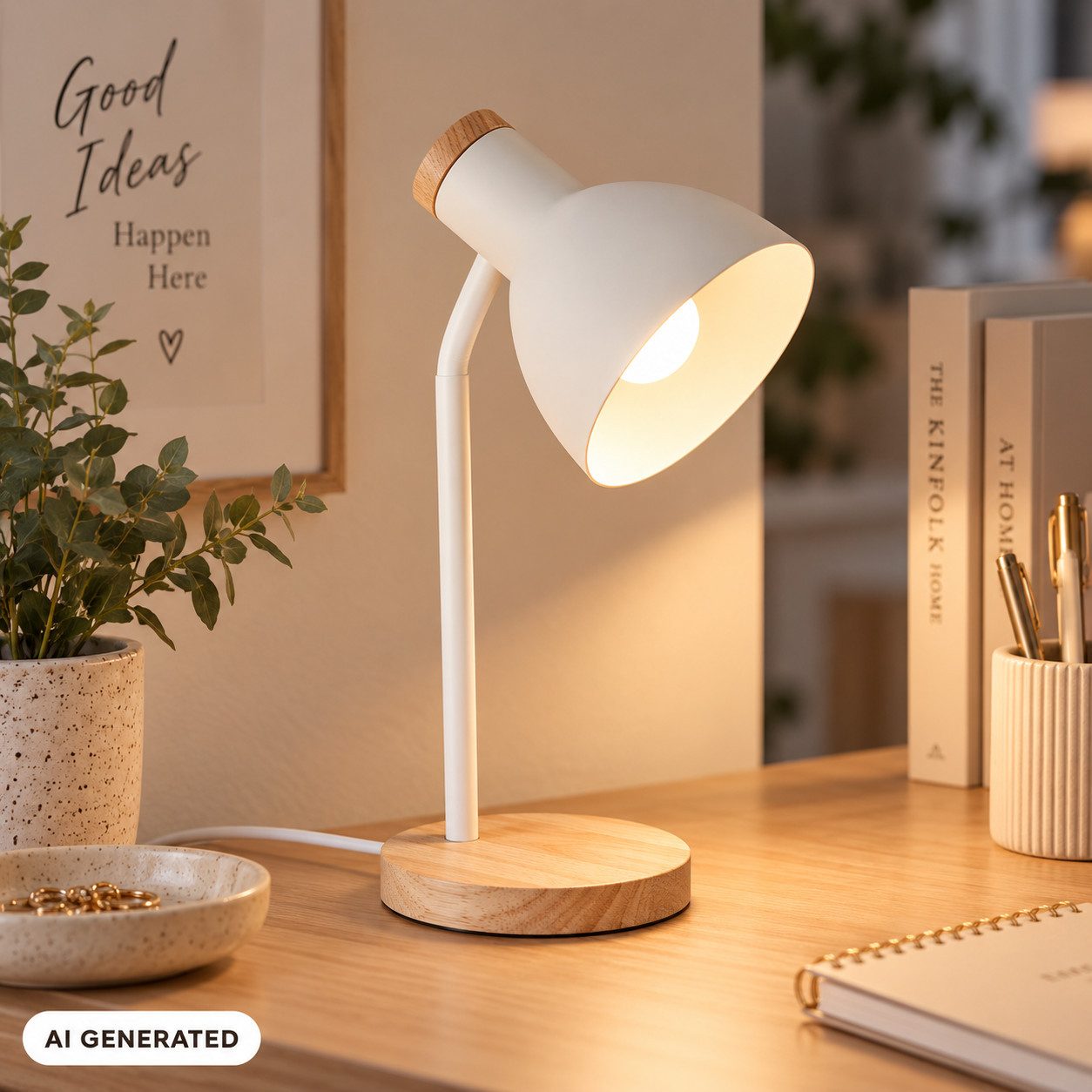 Briloner Leuchten Tischleuchte LED Schreibtischleuchte Schwenkbar Kabelschalter E14 Büro, ohne Leuchtmittel, Abhängig vom Leuchtmittel - Warmweiß / Neutralweiß / Kaltweiß