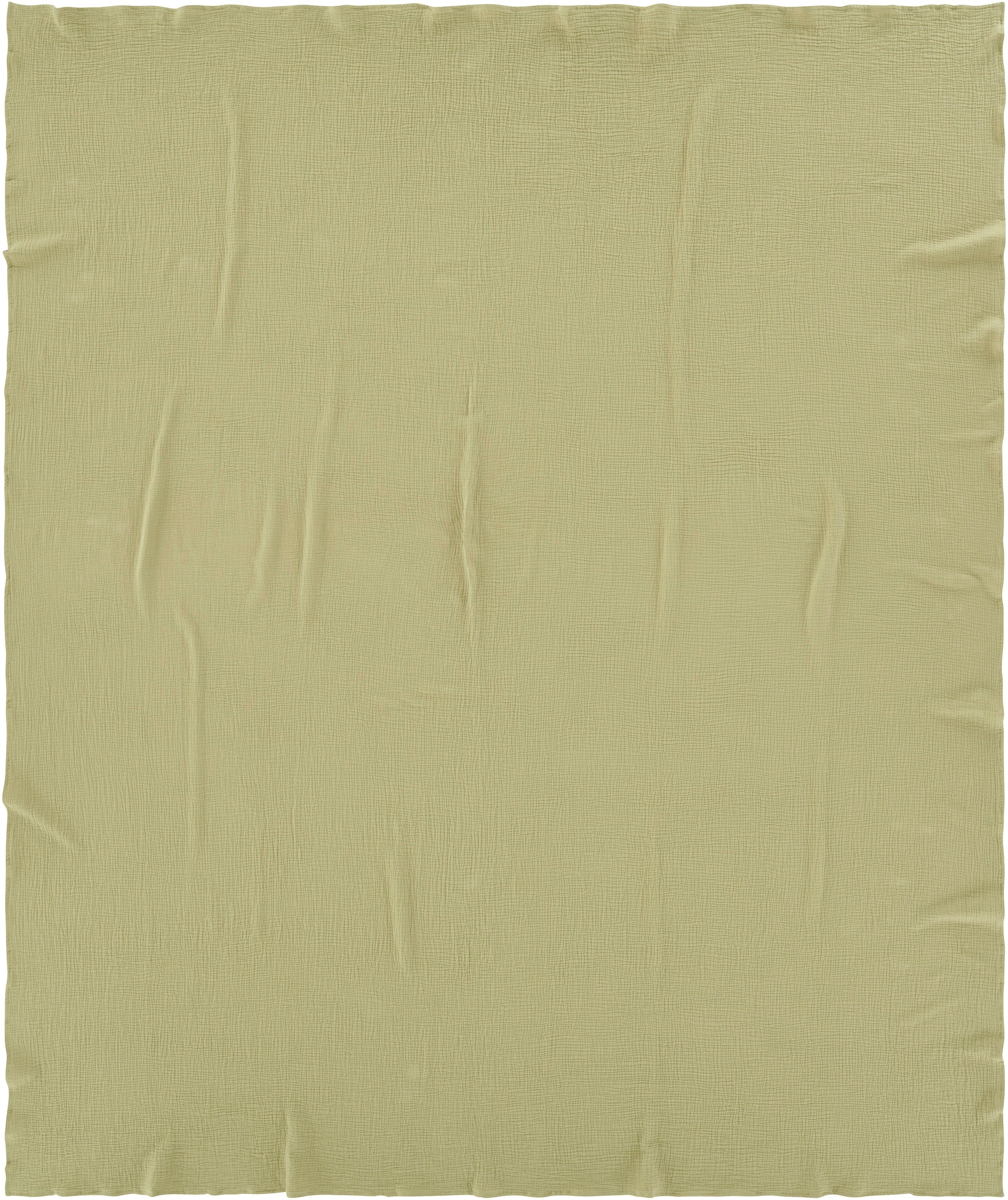 Wohndecke HEVIN, Musselin, 100% Baumwolle, Topseller!, LeGer Home by Lena Gercke, Tagesdecke im Baumwoll-Crinkle-Effekt, Musselin, Kuscheldecke – Bild 3 von 5