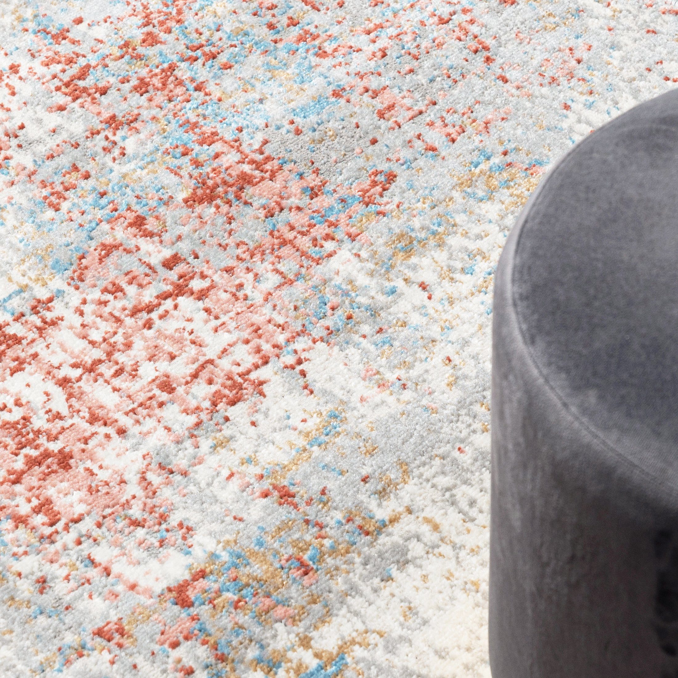 Mazovia Läufer Läufer FlurLäufer Modern für Vorzimmer Schlafzimmer - Abstrakt Muster, 60 x 100 cm, Kurzflor, Meterware