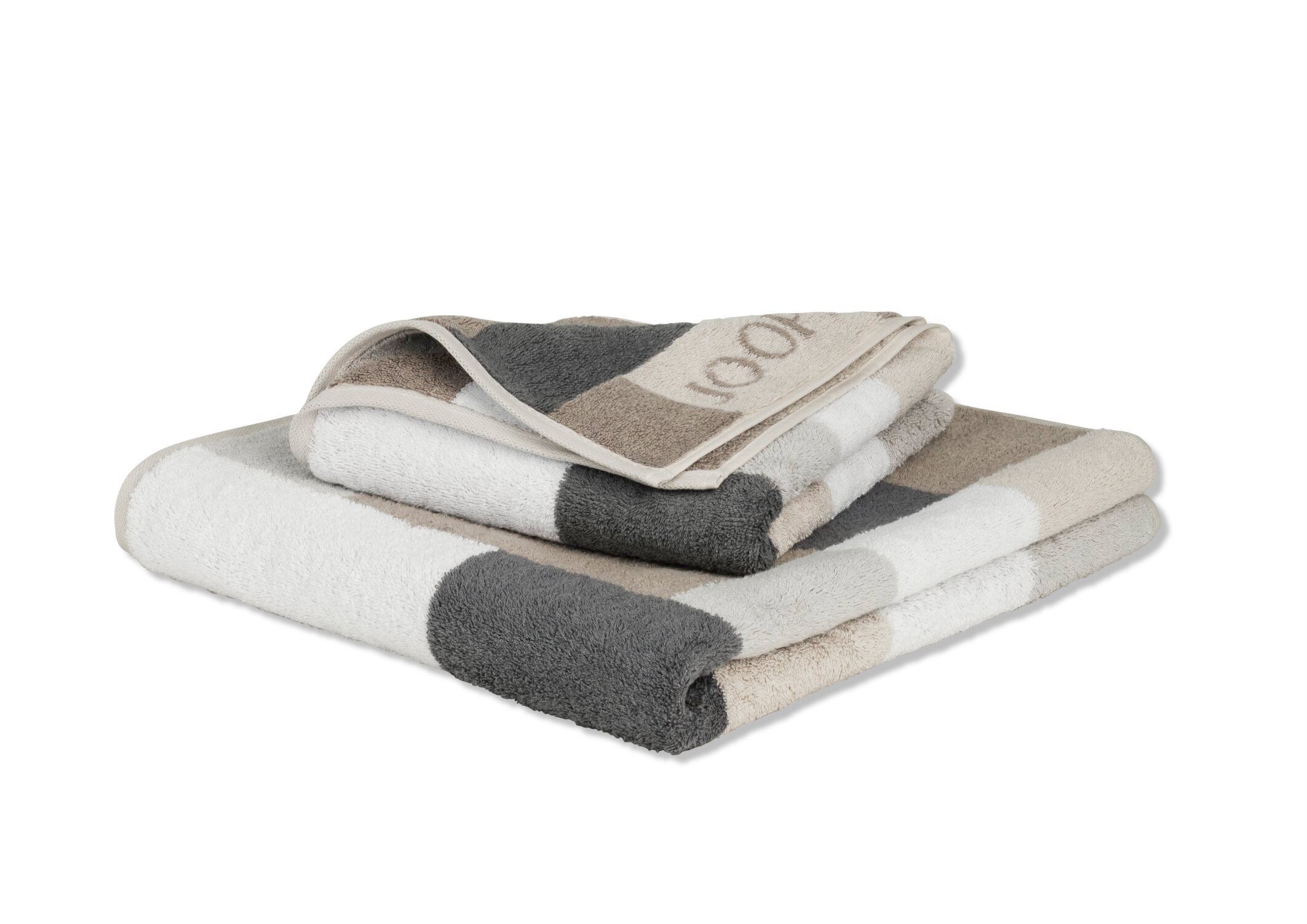 Joop! Handtücher JOOP! LIVING - (2-St) INFINITY MOSAIC Handtuch-Set, Textil Sand