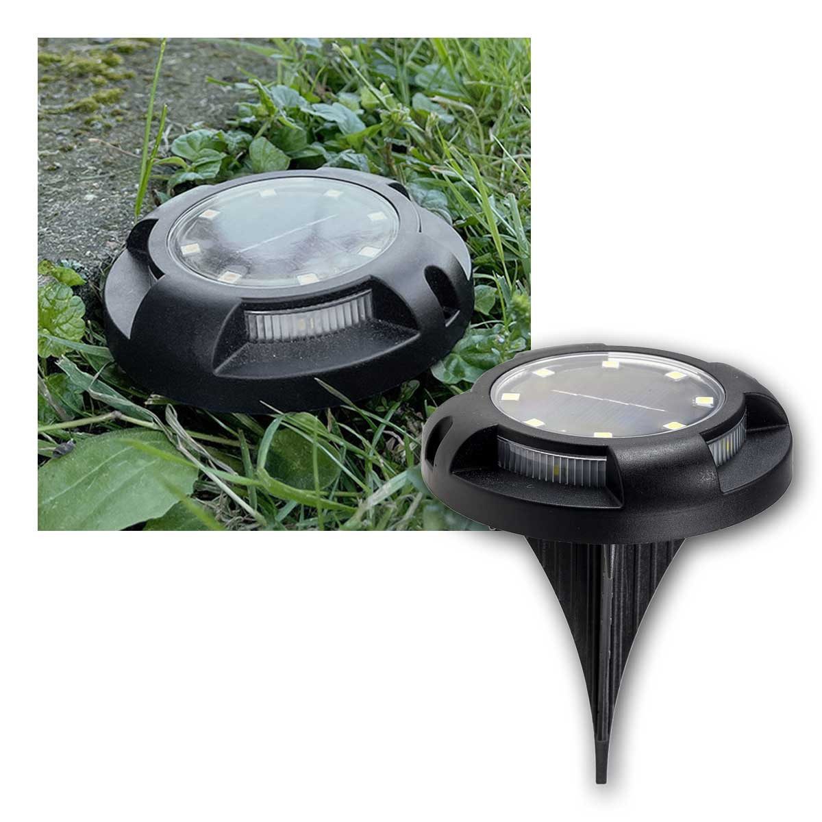 ChiliTec LED Solarleuchte Solar Bodenleuchte "SGL604" IP65, 12 LEDs weiß, kaltweiß