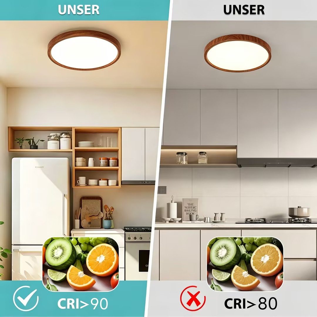 JDONG LED Deckenleuchte Flach Rund Ø23CM/30CM/40CM/50CM/60CM Deckenlampe, Rund Flach, 4000K Neutralweiß, Lamp für Wohnzimmer Schlafzimmer Küche Balkon Büro Flur