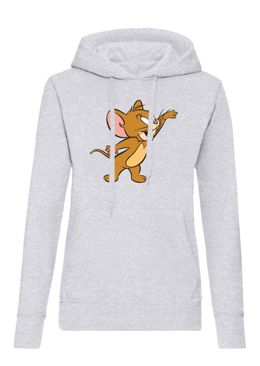 Hoodie Jerry Damen Cartoon Print Kapuzenhoodie Motiv Frontdruck Stil