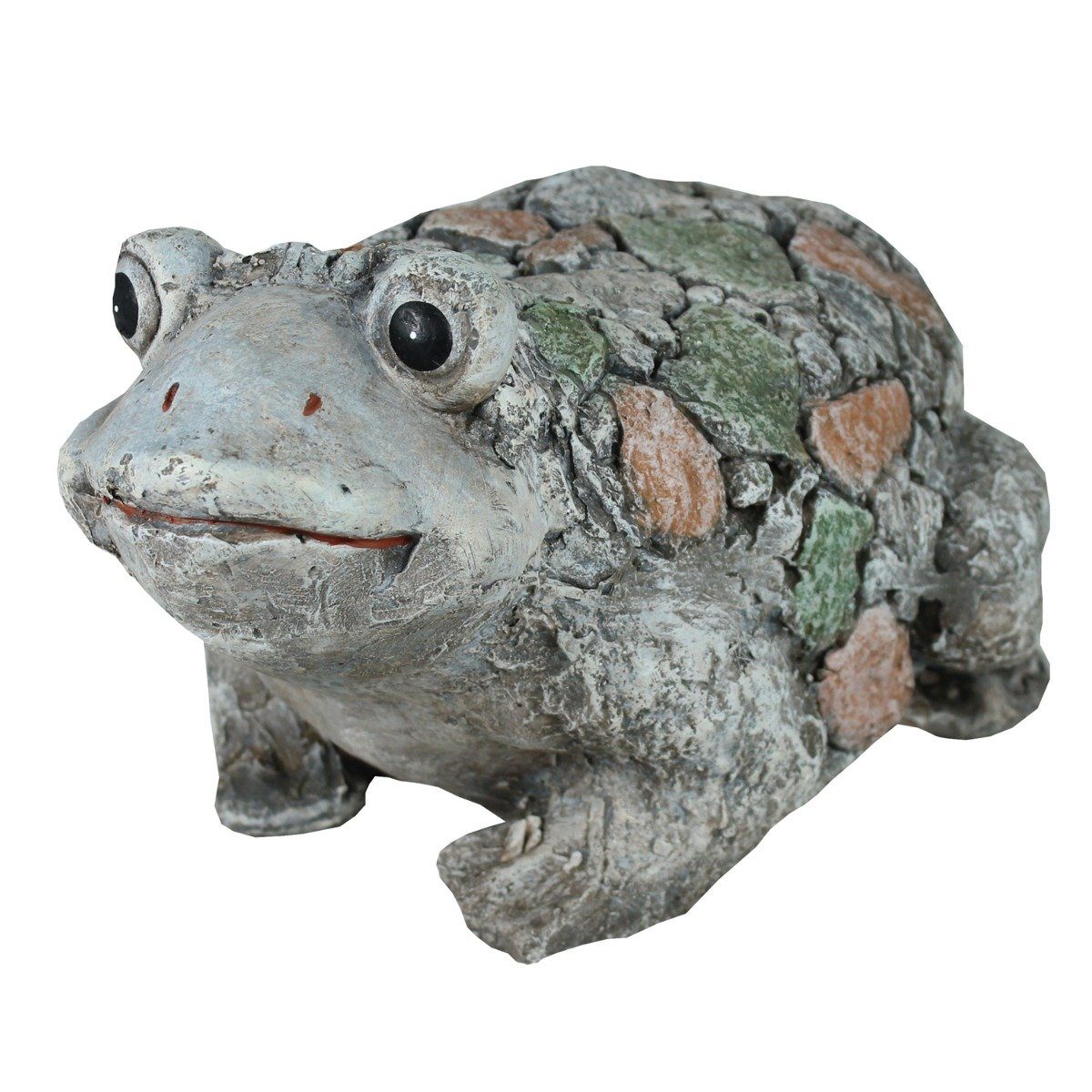 Tierfigur Frosch Figur in Stein Optik Gartenfigur Frosch Dekofigur