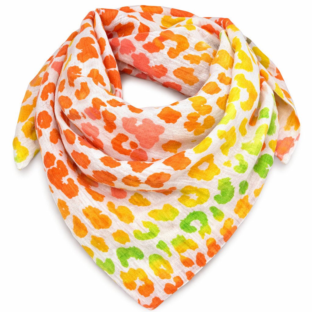 ZUKUNFTSENKEL Dreieckstuch Modetuch Damen aus 100 % Baumwolle, (weicher atmungsaktiver Schal), Made in Italy modischer Dreieckschal Modetuch