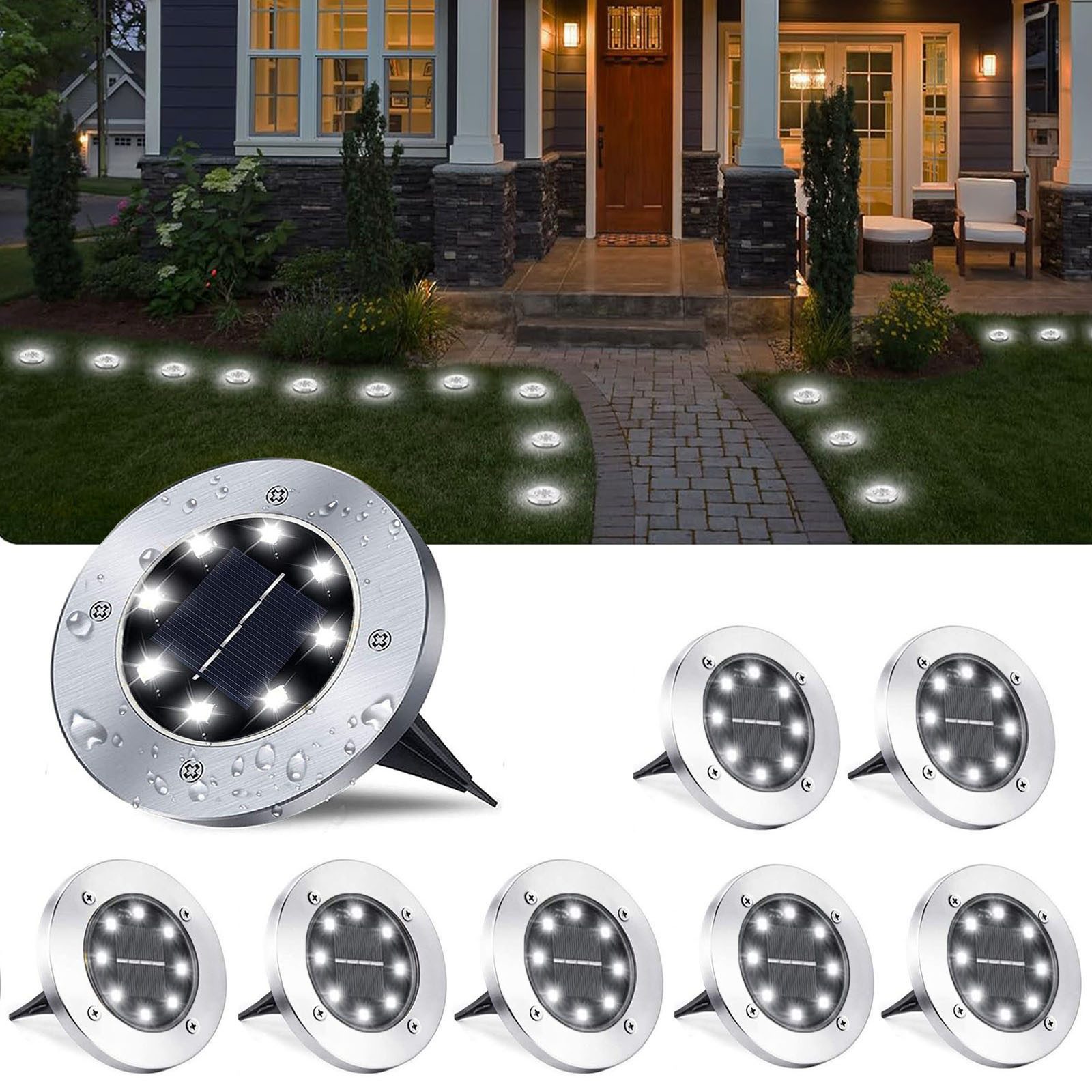 oyajia LED Solarleuchte 8er Set LED günstig online kaufen