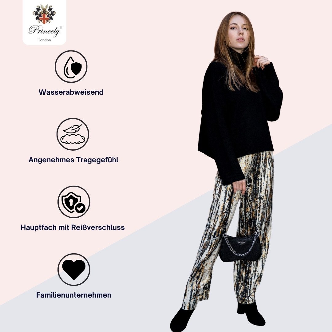 Princely London Schultertasche Nelly - Elegante kleine Tasche mit Reißversc günstig online kaufen